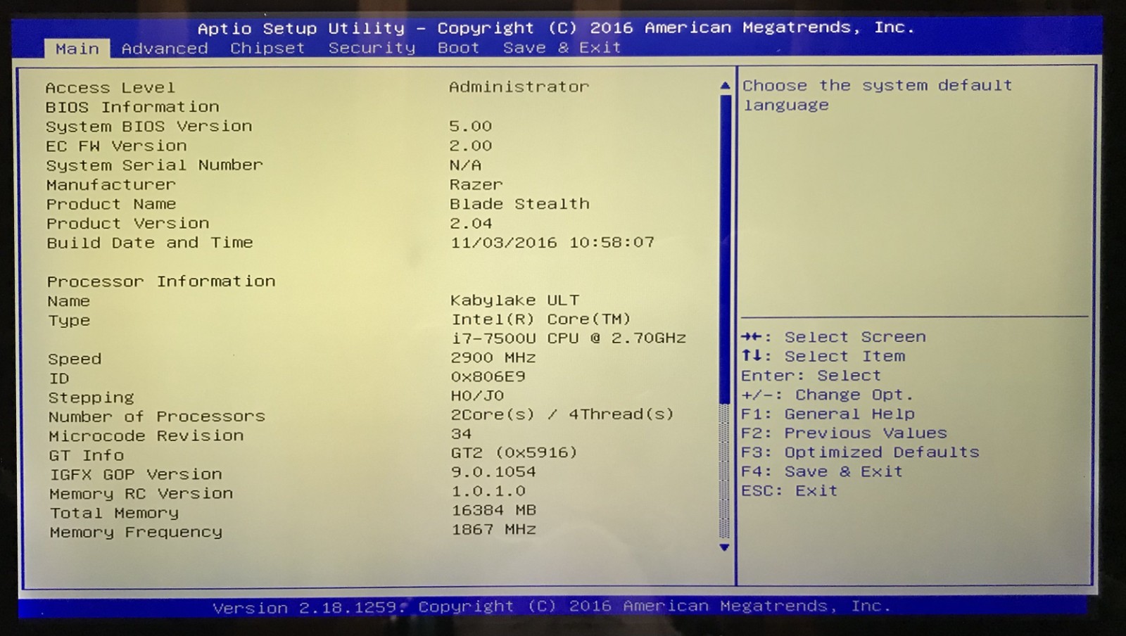Razer Blade Stealth 2K 12.5″ Touchscreen i7-7700U 16GB RAM 256GB NVMe, As Is