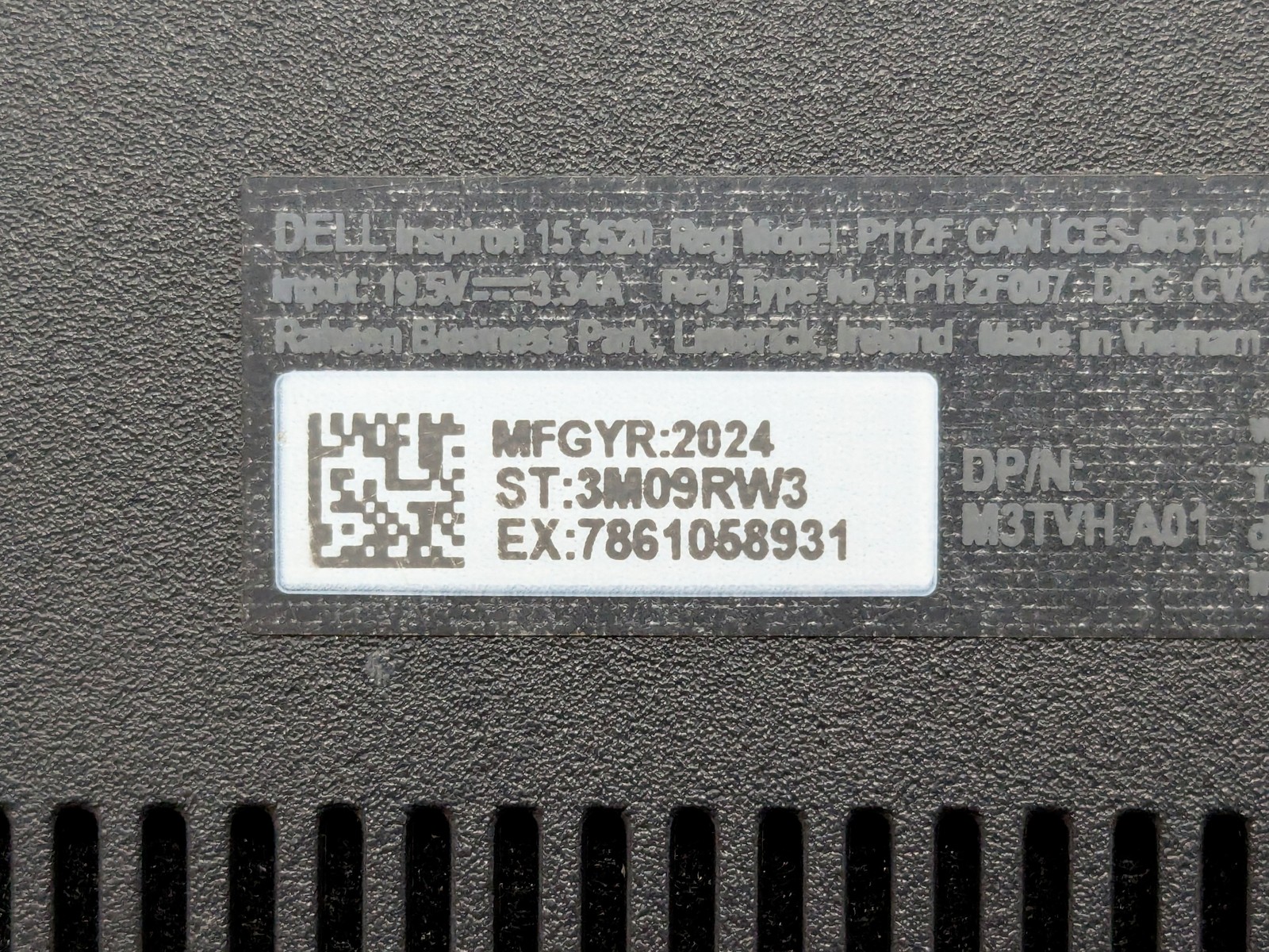 DELL INSPIRON 15 3520 15″ FHD Touch I5-1235U Motherboard Palmrest *READ*
