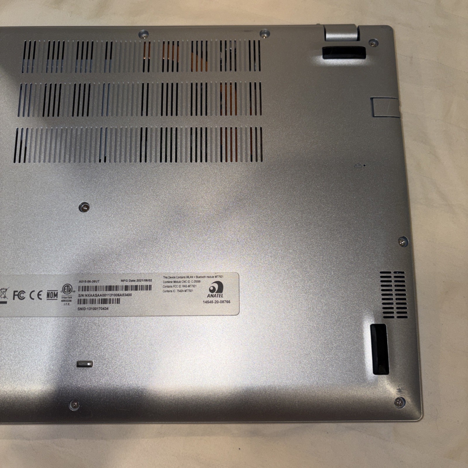 Acer Aspire 5 A515-56 i3-1115G4 3.0GHz 4GB RAM 128GB SSD