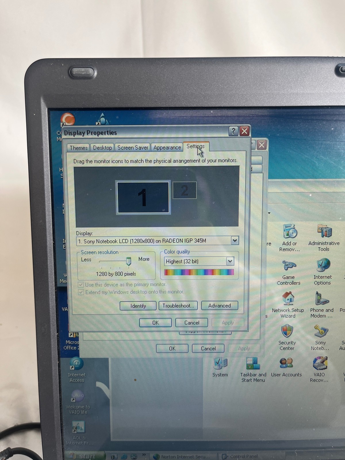 Sony VAIO PCG-K37 (PCG-9S1L) Win XP Pentium 4 3.2GHz 1GB RAM 15.4″