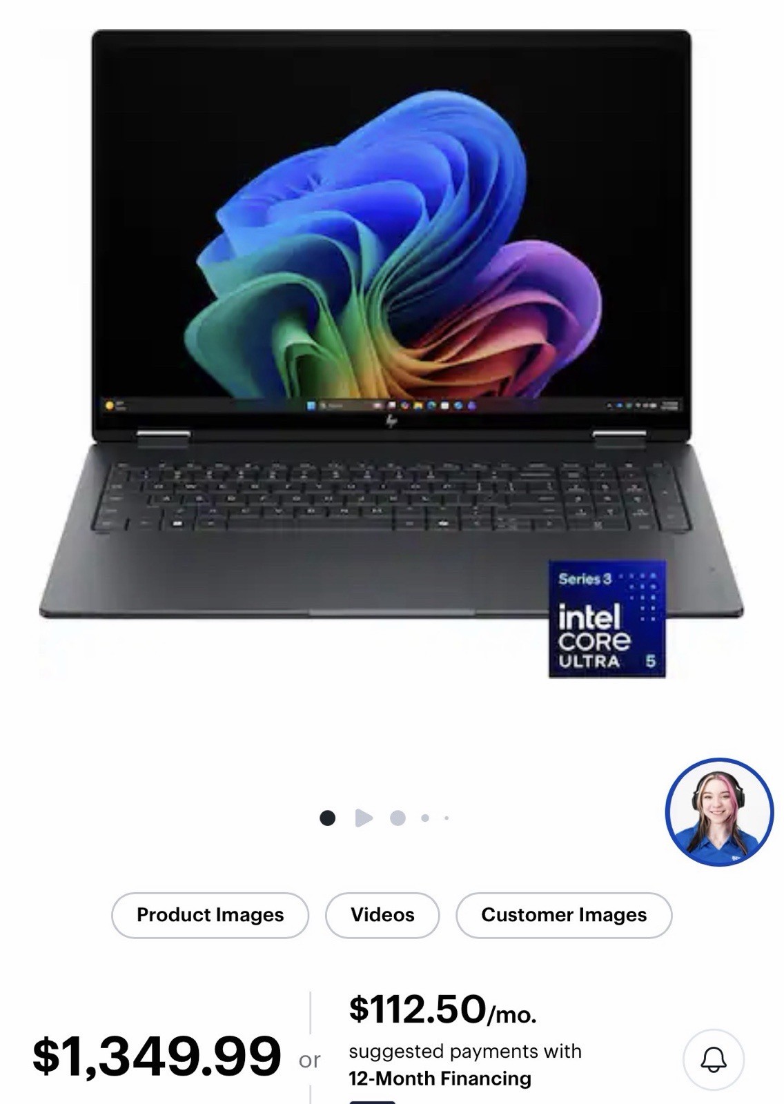 HP OmniBook X Flip 2-in-1 – 16″ 2K OLED Touchscreen- Intel Core Ultra5325