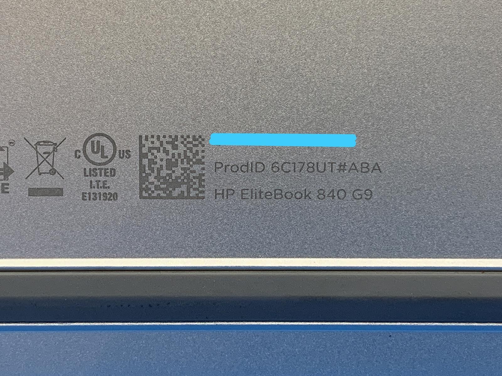 HP EliteBook 840 G9 Core i7 1255U 2.61GHz 16GB DDR5 512GB SSD NO Touch NO OS