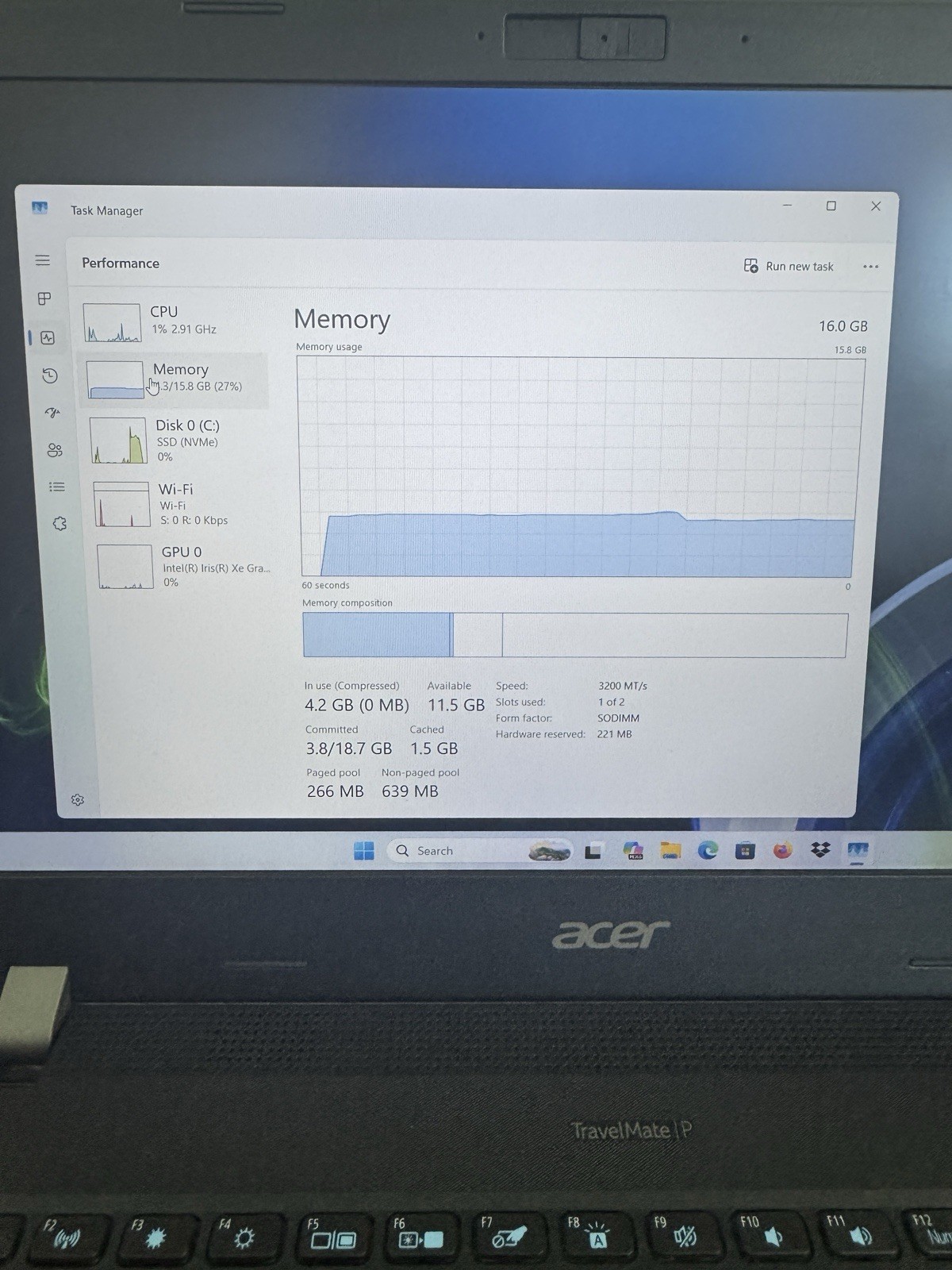 Acer TravelMateP214-11geni5-1135G7 2.4GHz 16gb RAM 512gb SSD 14″ FHD Win 11 Pro.