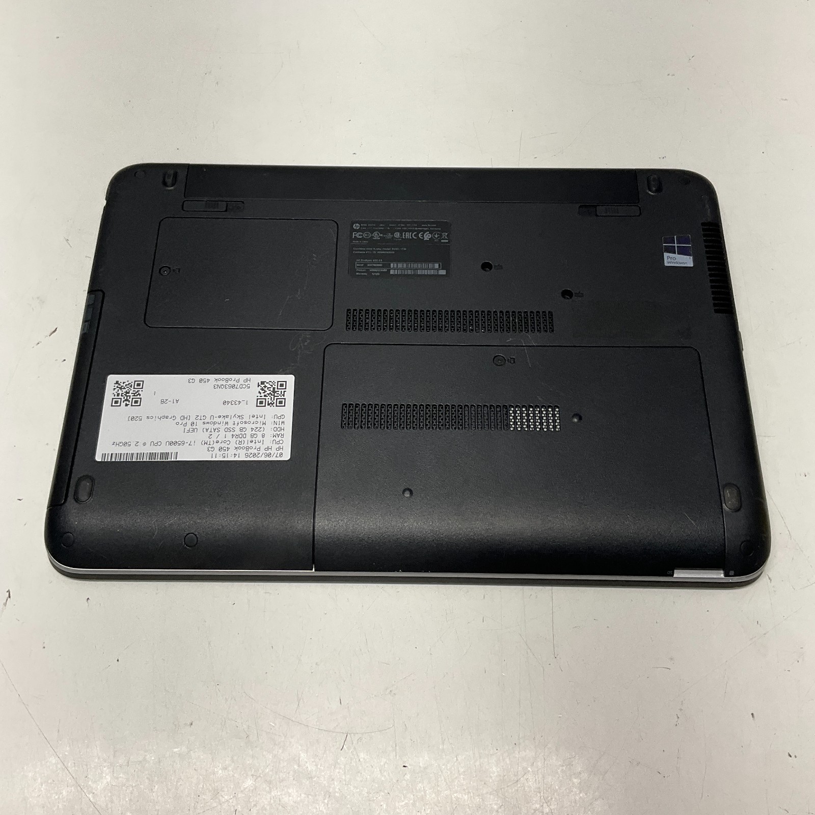 HP ProBook 450 G3 Laptop Intel Core i7-6500U 8GB 240GB SSD Windows 10 Pro