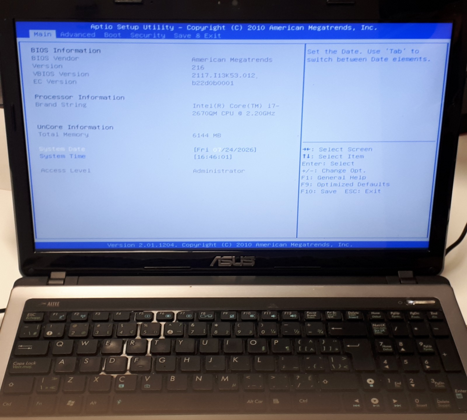 Asus X53E 15.6″ Laptop i7-2670QM 6GB RAM 750GB HDD DVD Linux Mint Cinnamon H4081