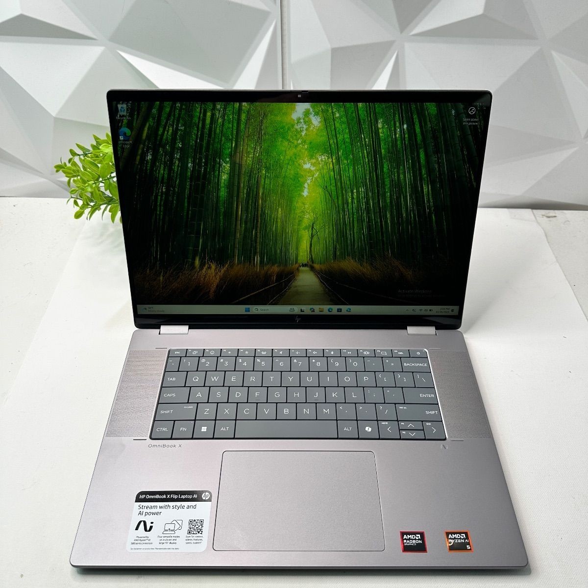 HP OmniBook X Flip 2-in-1 Laptop, 16″ 2K Touch, Ryzen AI 5 340, 16GB, 512GB SSD