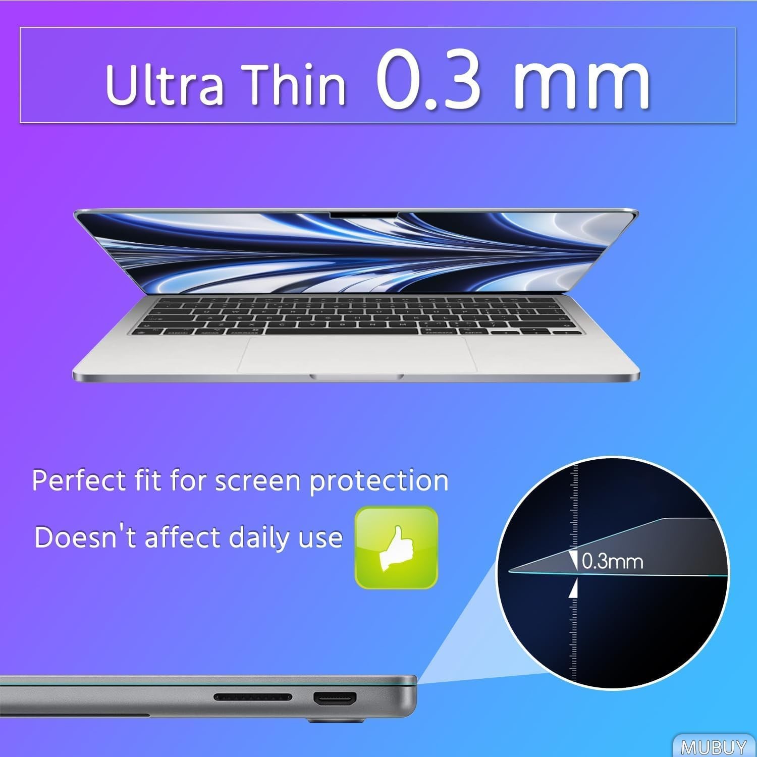 Tempered Glass Screen Protector Compatible with MacBook Neo 13-inch 2026 A3404