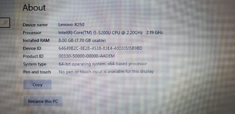 Lenovo X250  W11 Pro  Samsung SSD  Carrying Case