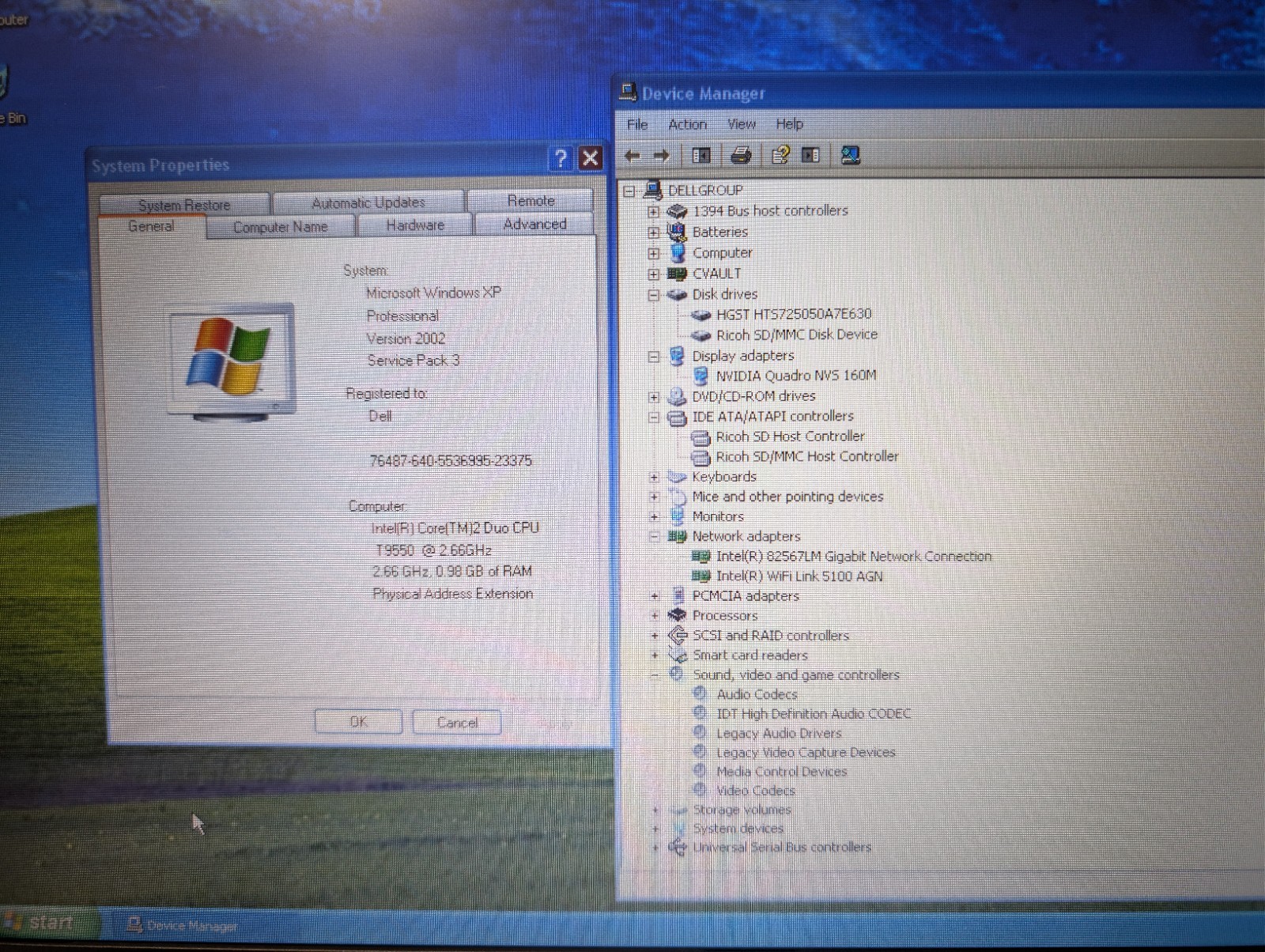 DELL LATITUDE E6500 | Core 2 Duo T9550 1GB RAM 500GB HDD | NVIDIA 160M | Win XP