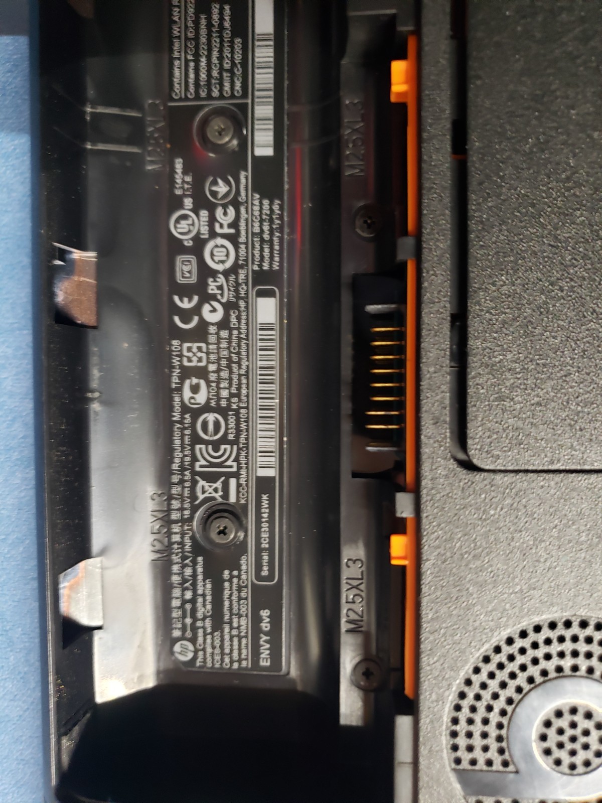 HP ENVY dv6 Notebook i7-3630qm gt630m 2gb ram NO HDD bad battery