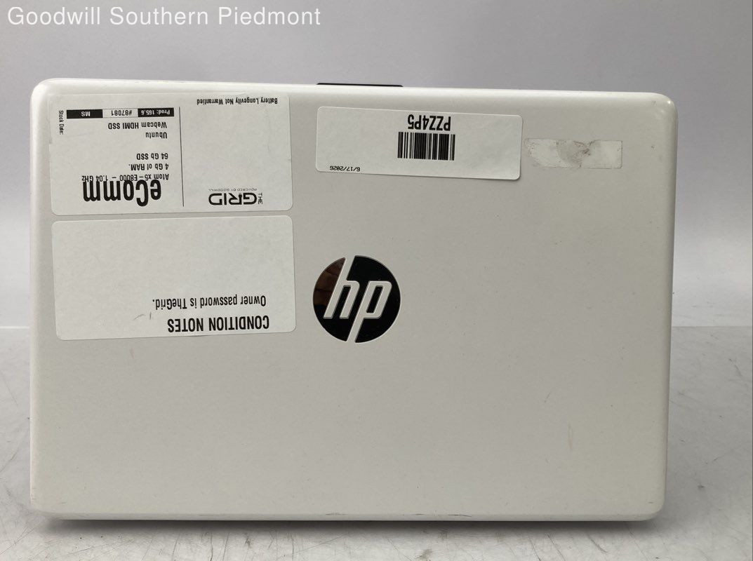 HP Stream 11-ak1012dx Intel Atom x5-E8000 1.04GHz 4GB RAM 64GB SSD Ubuntu