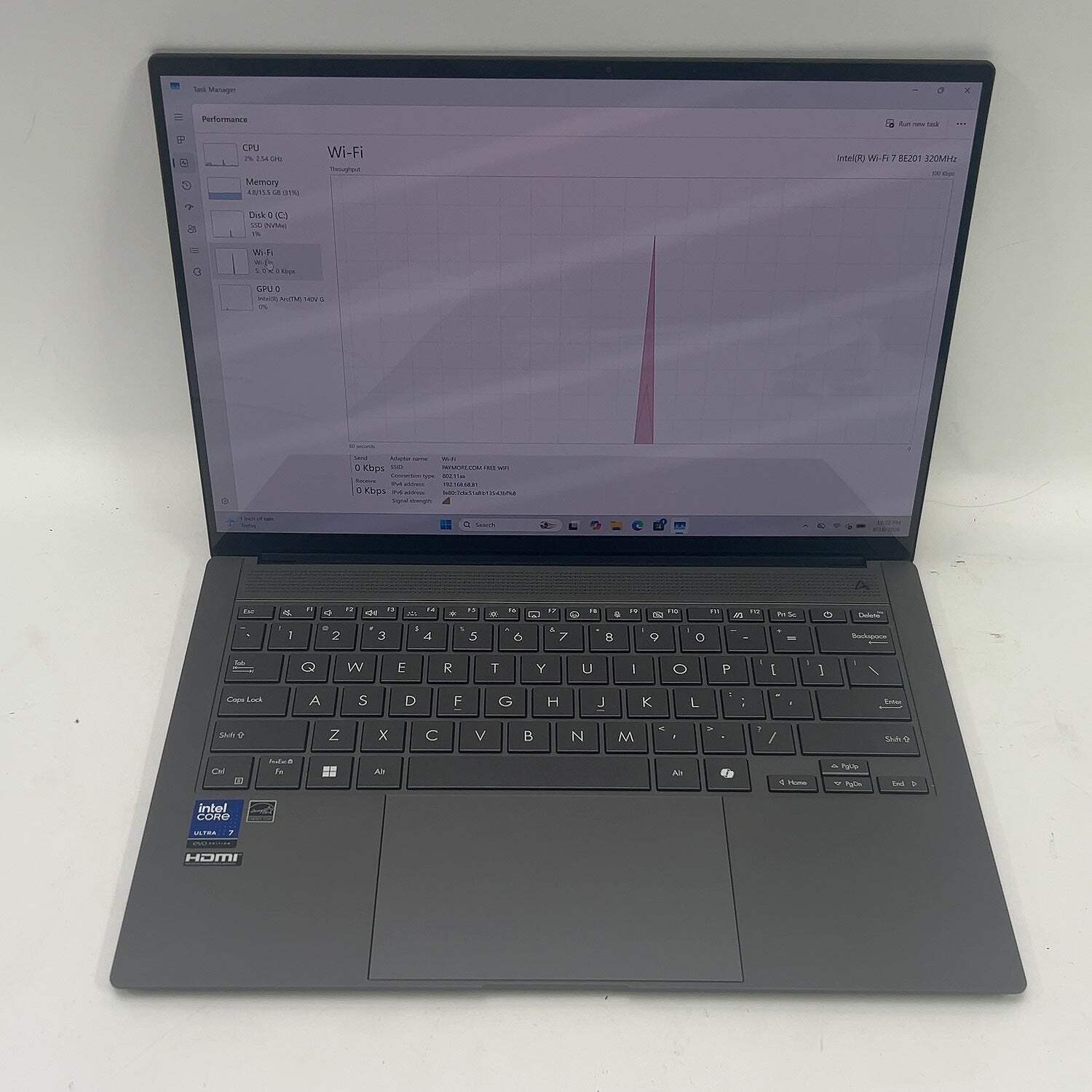 Asus Zenbook S 14 UX5406SA 14″ Core Ultra 7 256V 2.2GHz 16GB RAM 1TB SSD