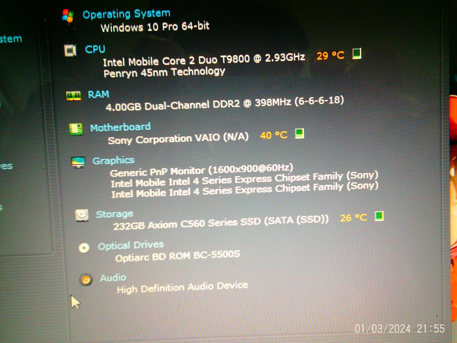 Sony Vaio POINT VENTURE vgn-fw351j,2.93ghz core 2×2,250ssd,4gb,16.4″hd bluray