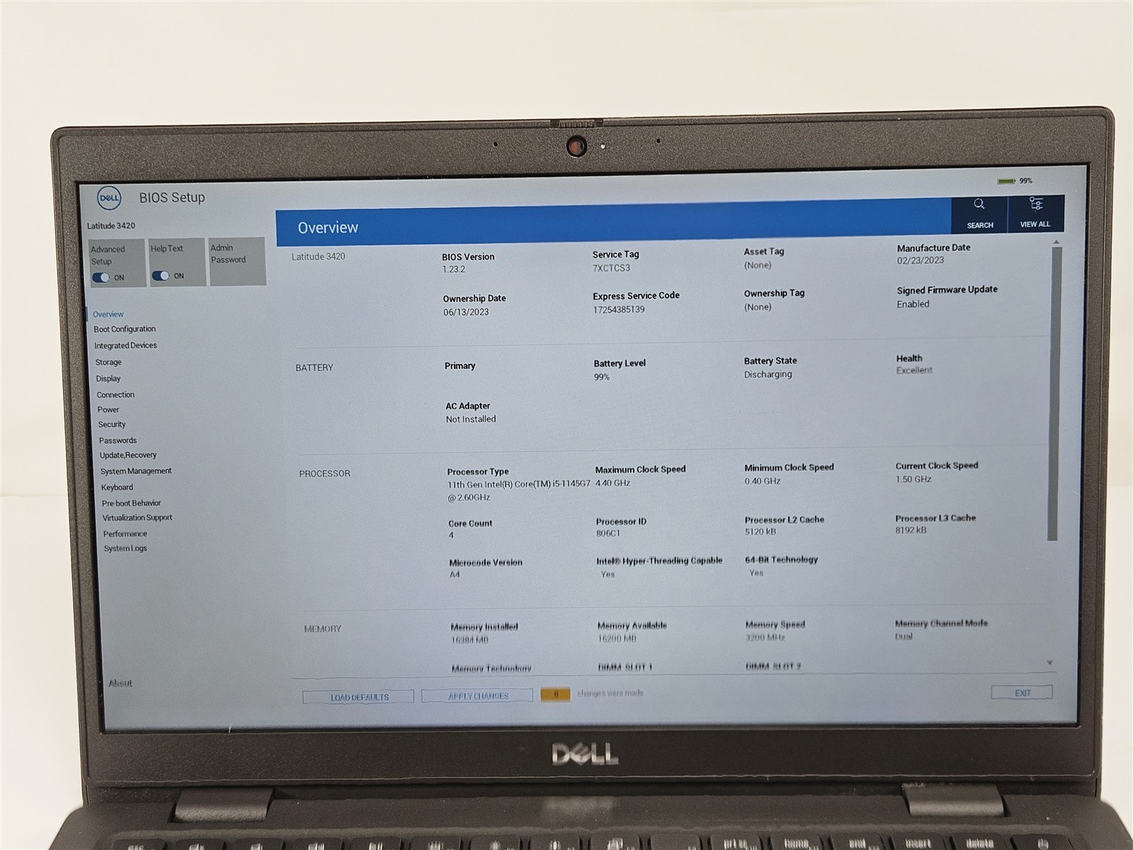 Dell 14″ Latitude 3420 P144G Intel Core i5-1145G7 16GB No Storage Notebook No OS