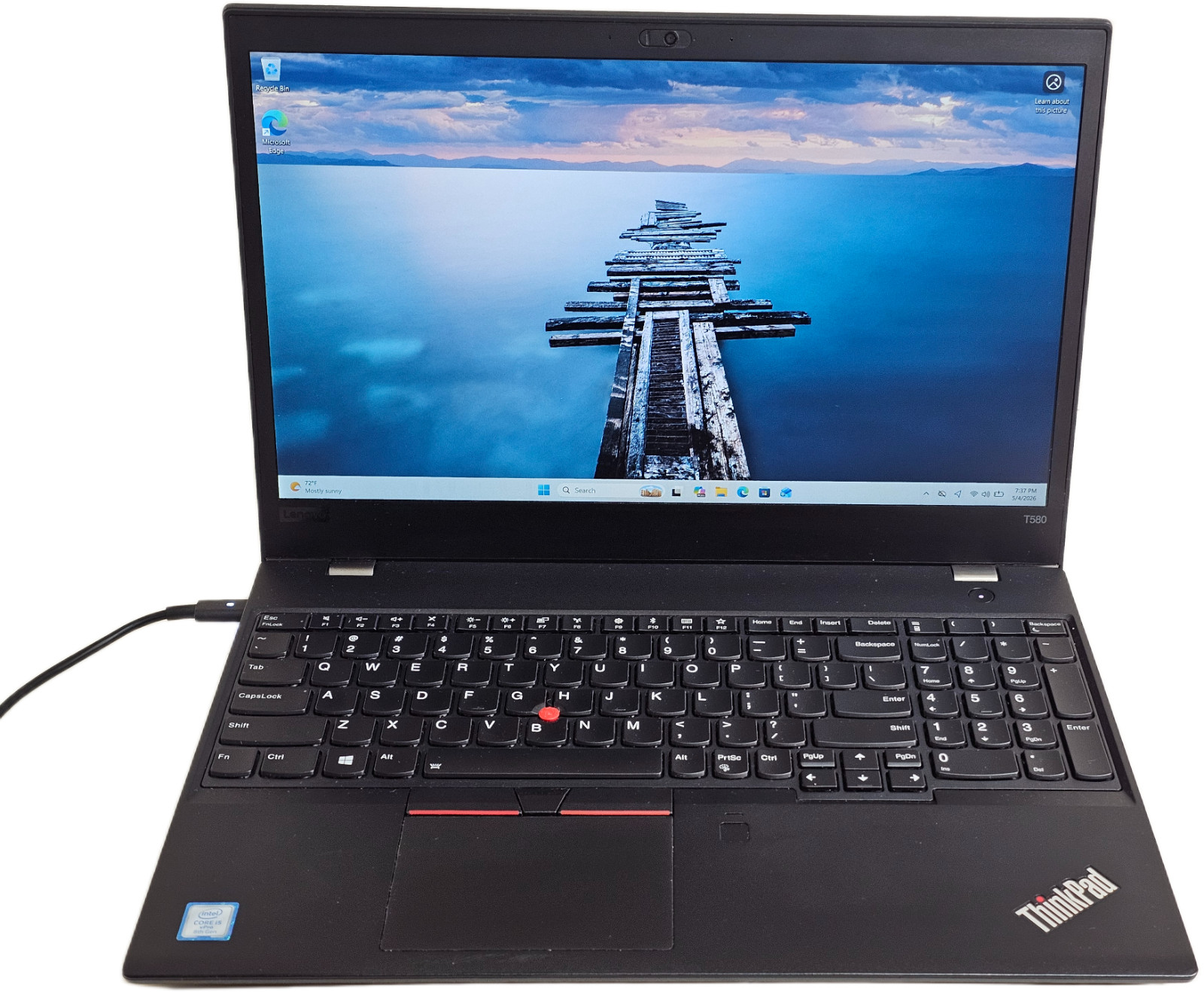 Lenovo ThinkPad T580 Laptop – 1.7 GHz i5 16GB 256GB Cam 15.6″ Touchscreen – SP1