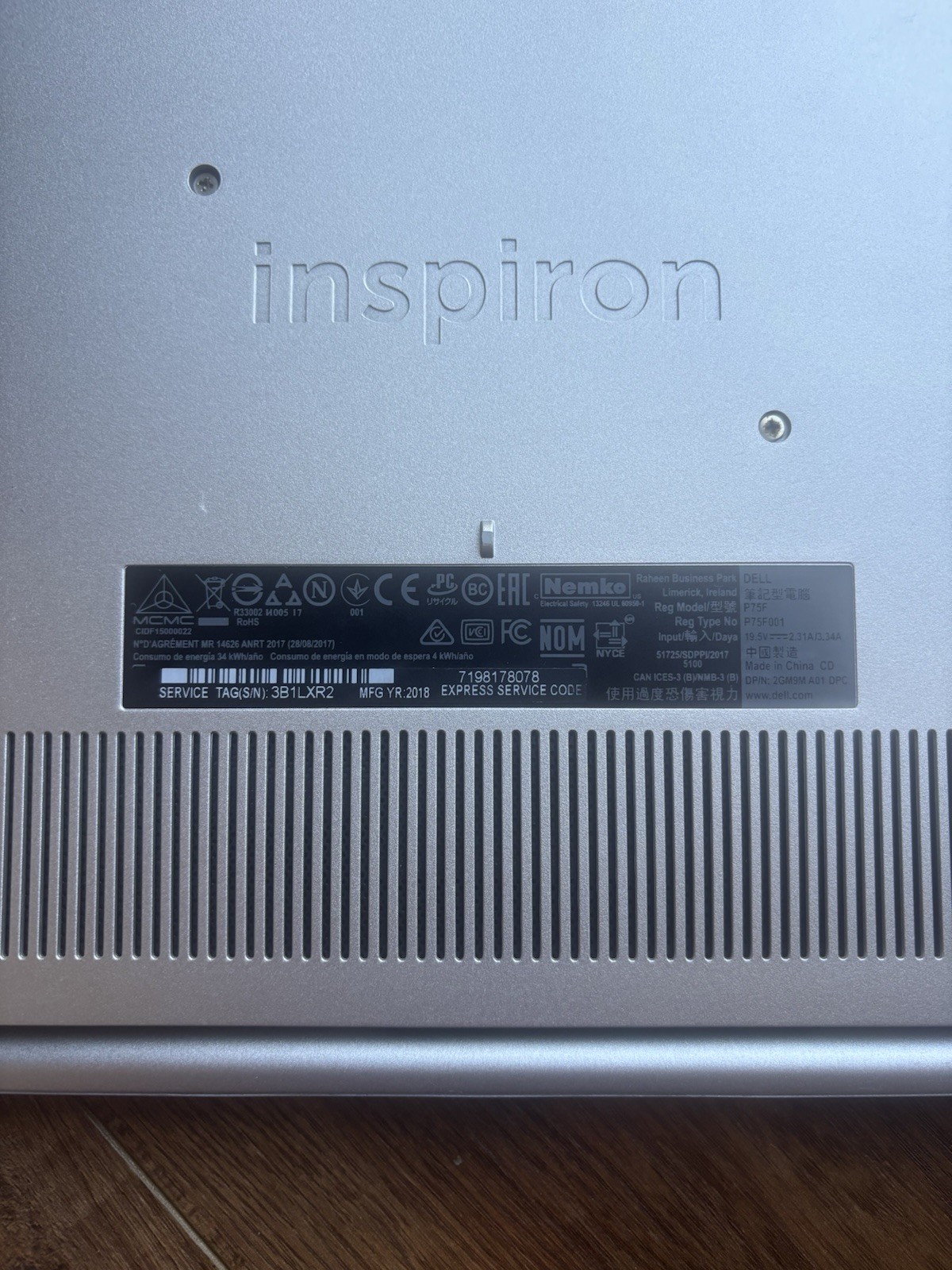Dell Inspiron 5570 15.6″ Laptop Intel Core i5-8250U 1.6GHz 8GB RAM