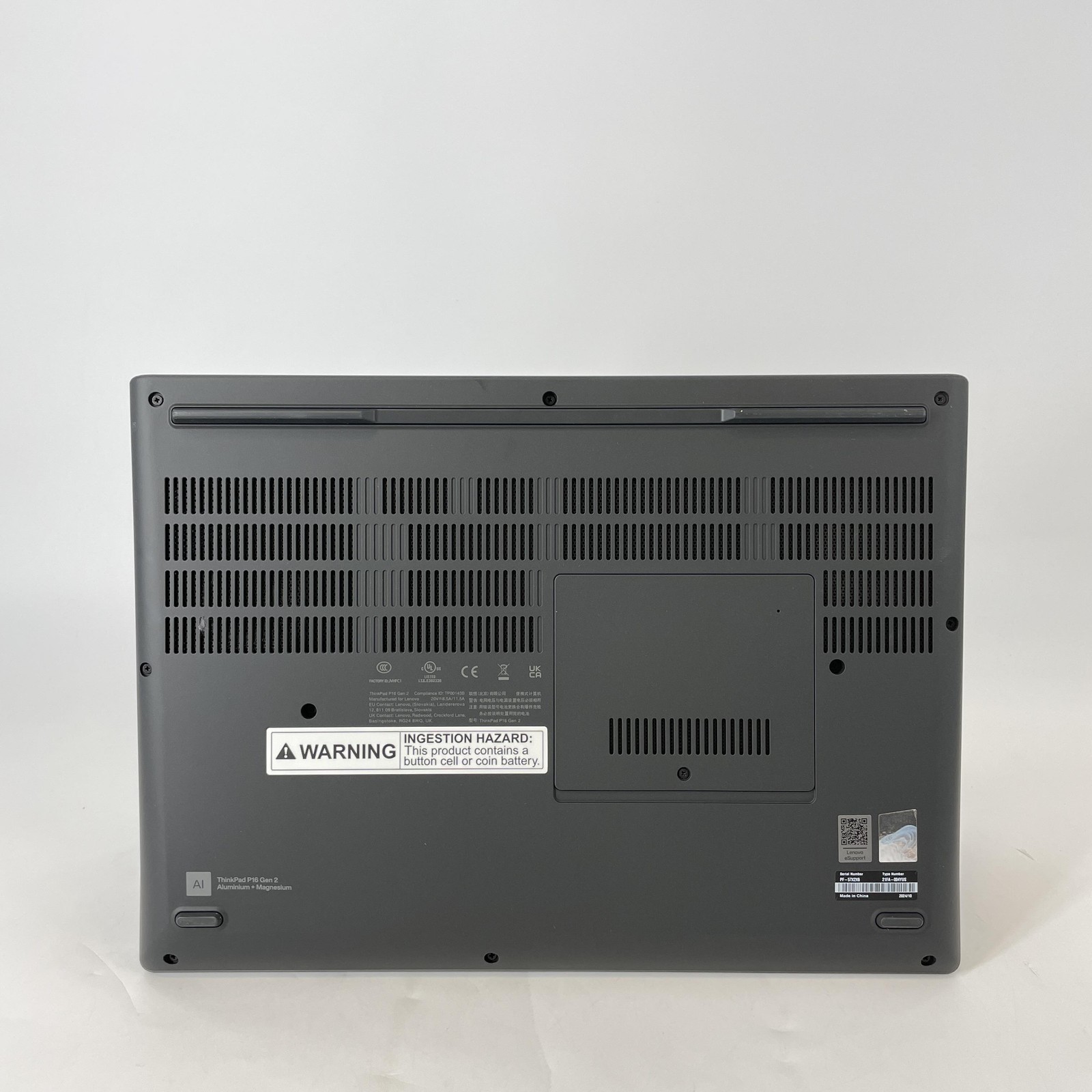 Lenovo ThinkPad P16 Gen 2 Gray FHD+ 2.2GHz i9-13980HX 128GB 2TB/2TB RTX 2000 Ada