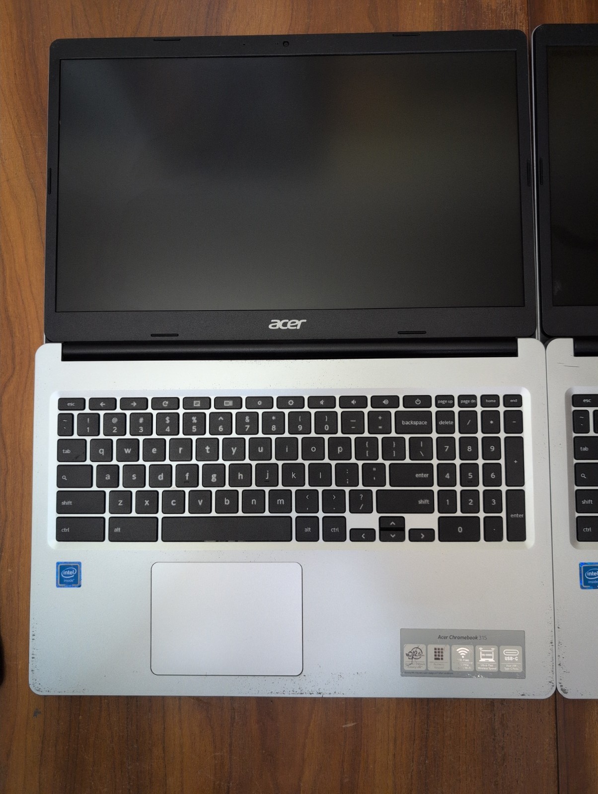 Lot Of 2 x Acer Chromebook CB315-3H- Series Model N19Q3 Broken Screens