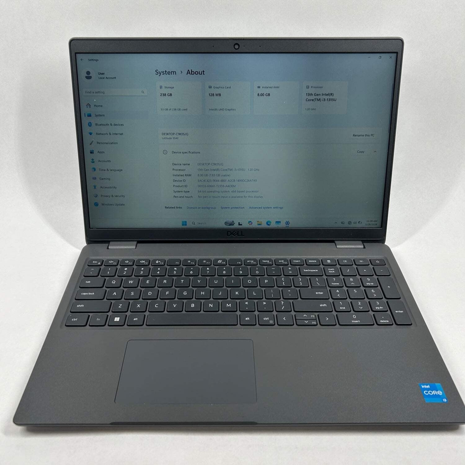 Dell Latitude 3540 15.6″ i3-1315U 1.2GHz 8GB RAM 256GB SSD