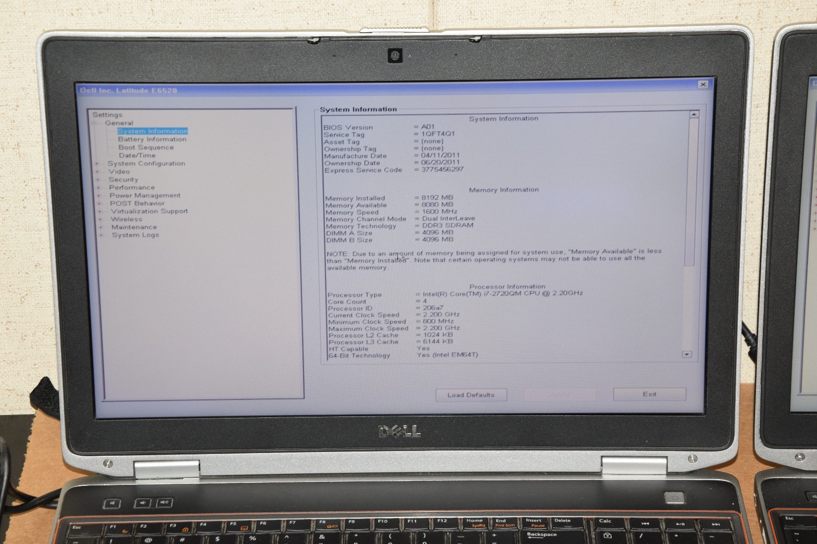 Lot 2 HEAVY WEAR Dell Latitude E6520 15.6″ Laptop i7-2720QM Quad Core 8GB DDR3