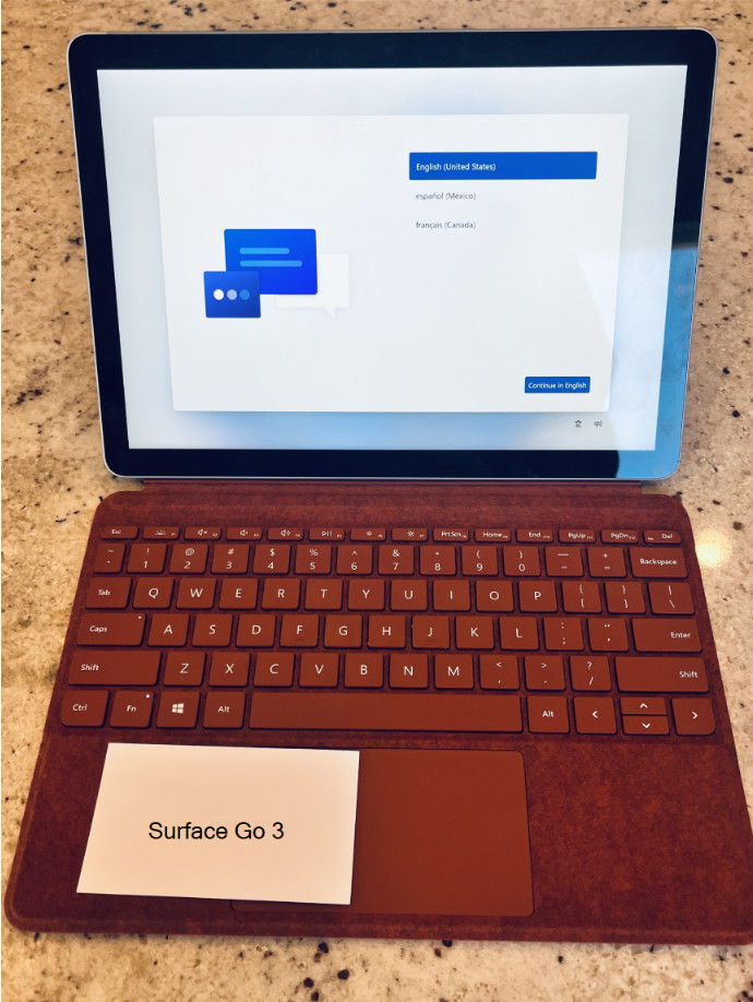 MS Surface Go 3, TypeCover, Power Supply, 8GB RAM, 128GB SSD, Battery Health 88%