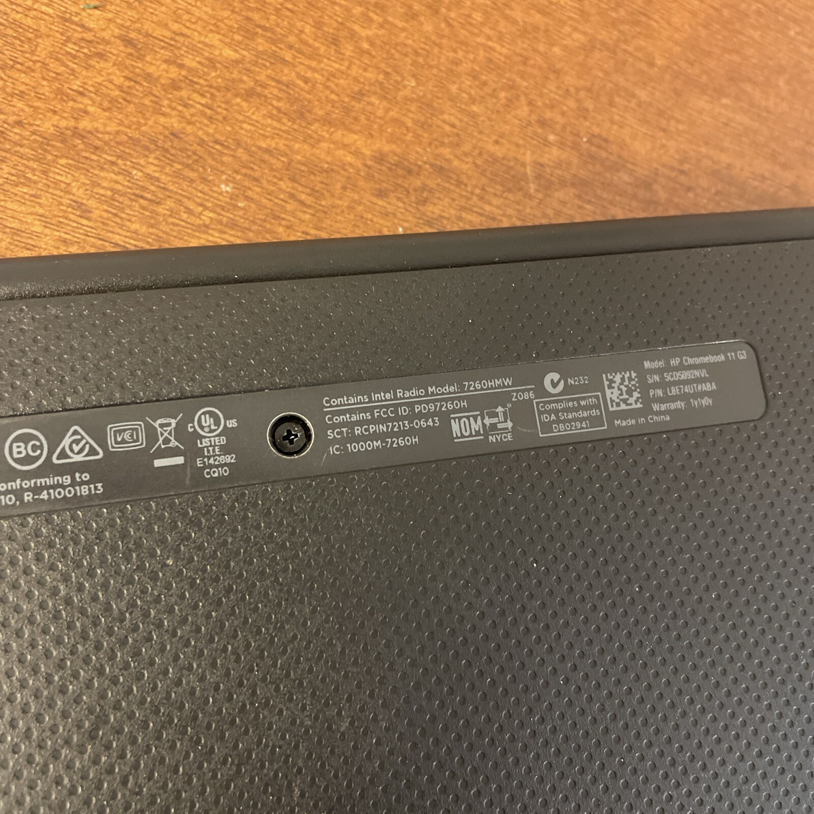 HP Chromebook 11 G3 TPN-Q151 11.6″ For Parts Works No Charger Locked Out