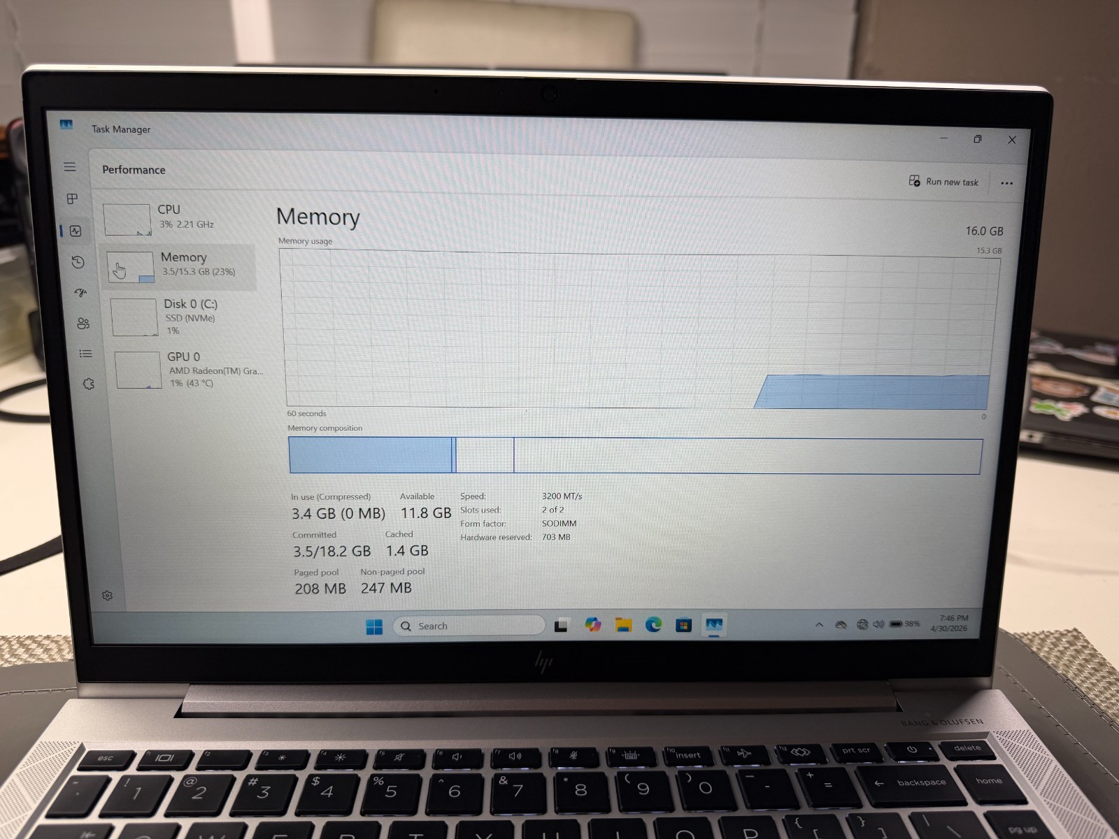 hp elitebook 845 G8 LAPTOP,AMD RYZEN 5 PRO, 16GB RAM 2T M.2