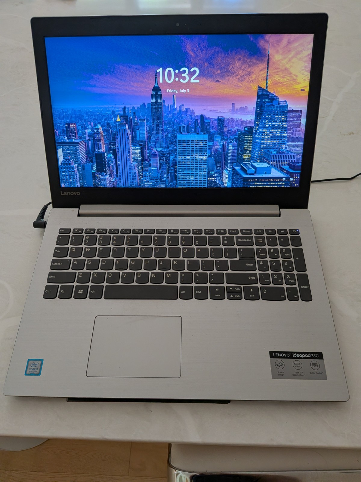 Lenovo 33015IKB 156 Laptop Intel Core i3 8GB Memory 1TB Hard Drive Platinum Gray