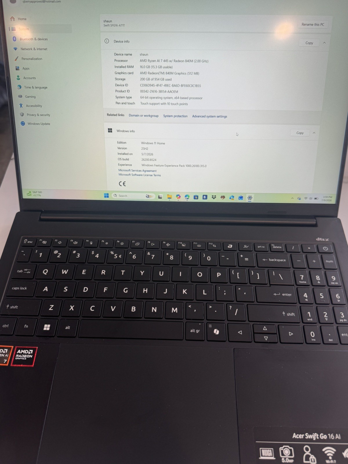 Acer – Swift Go 16 AI Copilot+ PC 162K OLED Touchscreen Laptop Intel …