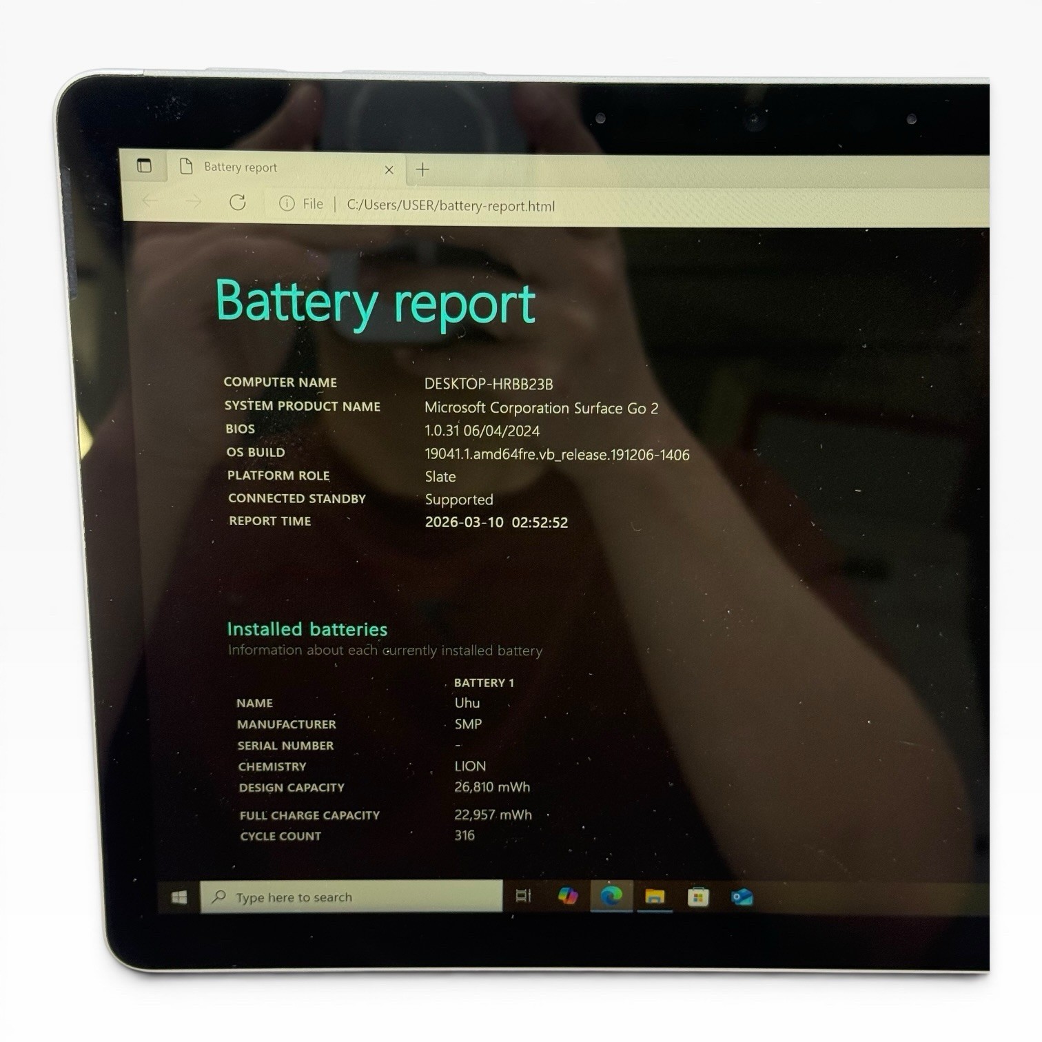 Microsoft Surface Go 2-10.5″ Intel M3-8100y Touch-Screen 8gb / 128gb win10 pro