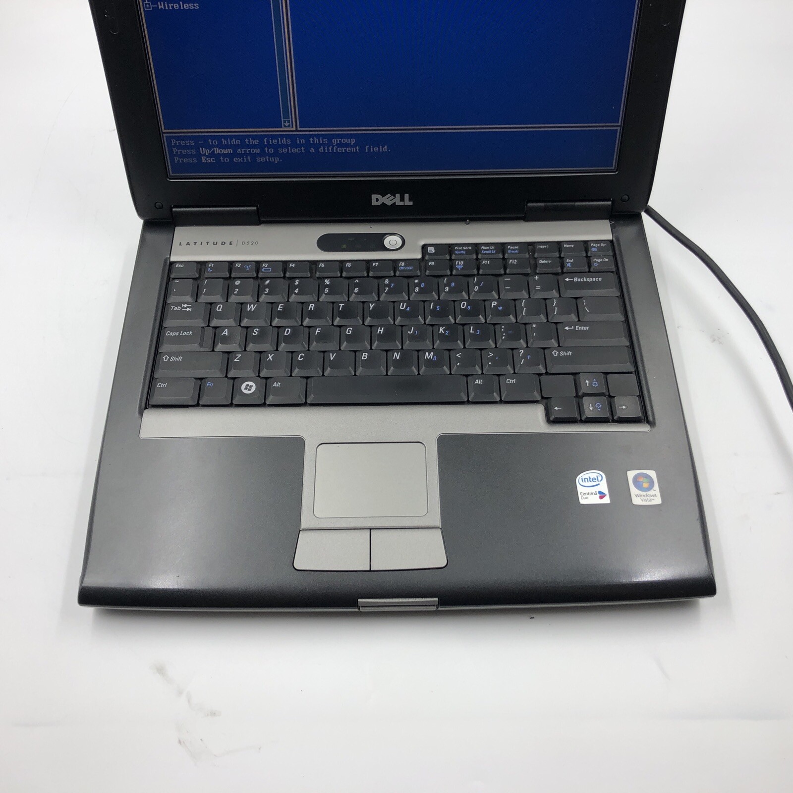 Dell Latitude D520 Laptop Intel Core 2 Duo 1.66 1GB NO HDD/OS Bad Battery (PART)