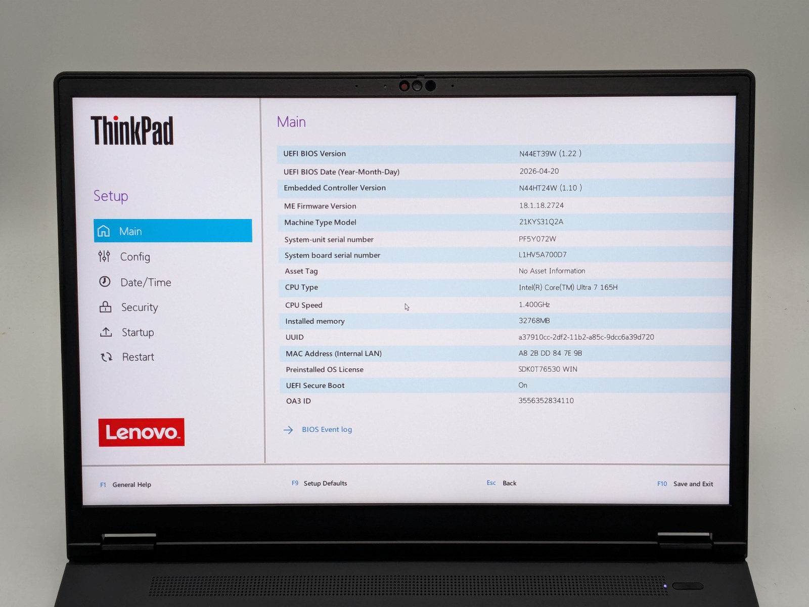 Lenovo ThinkPad P16v Gen 2 16″ FHD+ ULTRA 7 165H 1TB SSD 32GB W11P RTX 1000 Ada