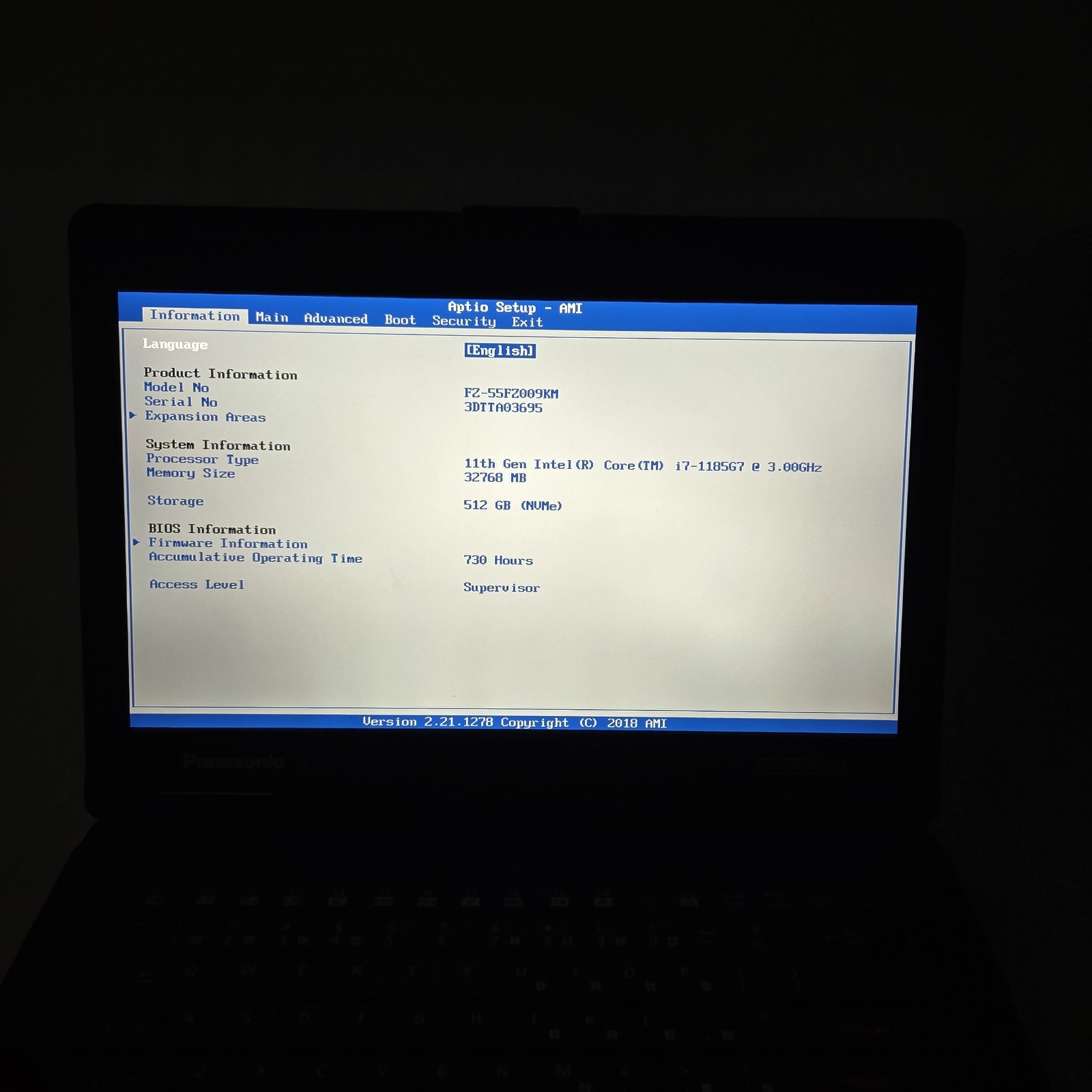 Panasonic Toughbook FZ-55 MK2 i7-1185G7 512GB SSD 32GB Ram – 4G – GPS – Grade B