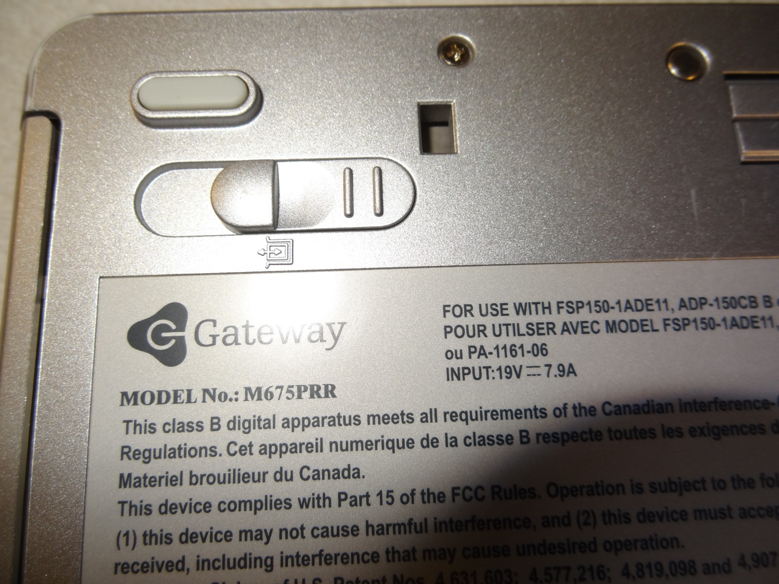 Gateway M675PRR Laptop Computer -17″Screen -Windows 7 -Intel Pentium @ 3.40GHz