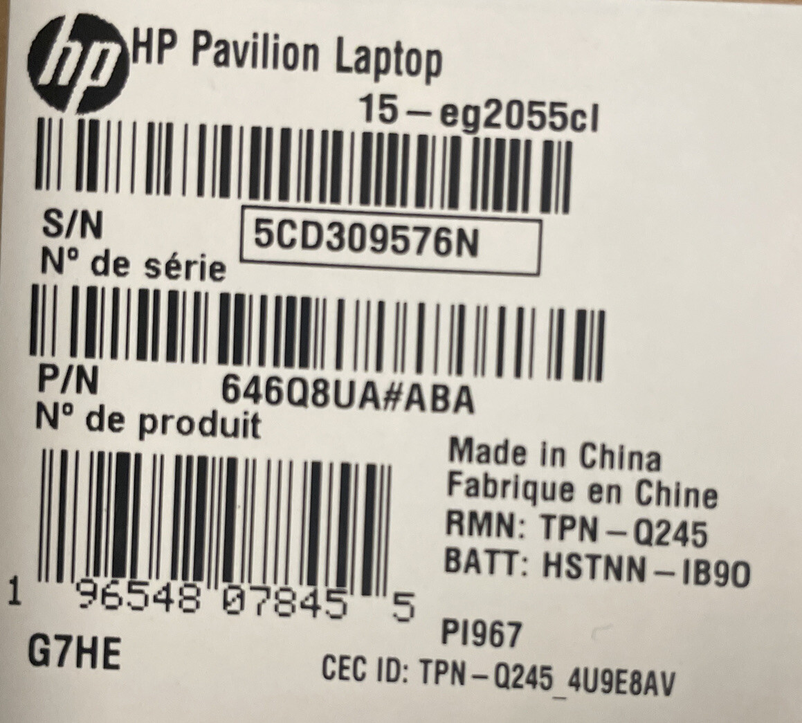 NEW HP 15.6″ Touchscreen i7-1255U 16GB 1TB SSD GeForce MX550 W11 Pro 15-eg2055cl