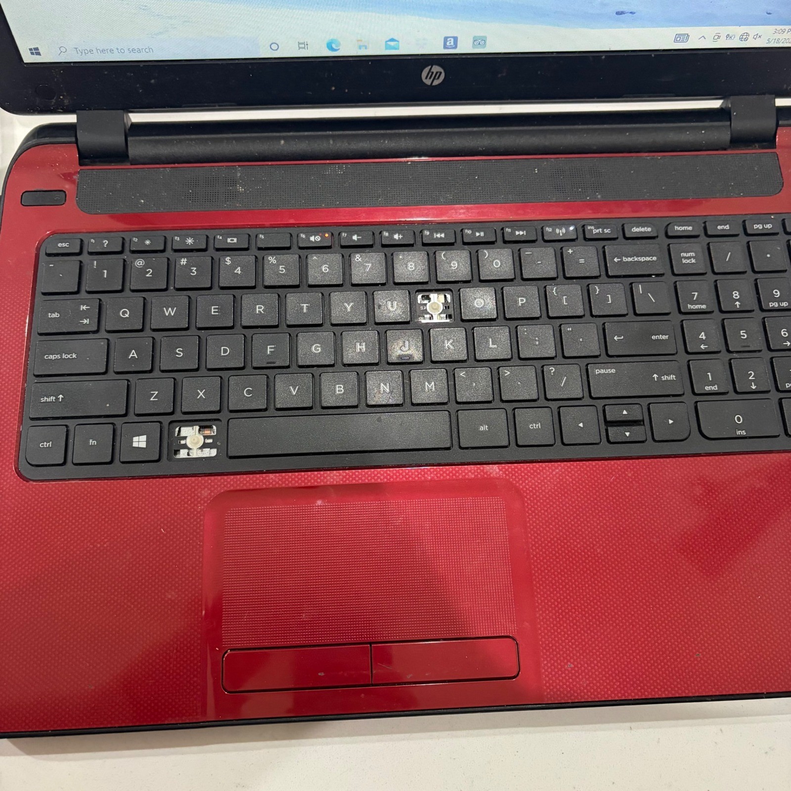 HP 15-f272wm Laptop Red Intel Pentium N3540 2.16GHz 4GB RAM 15.6″ Win 10 AS-IS