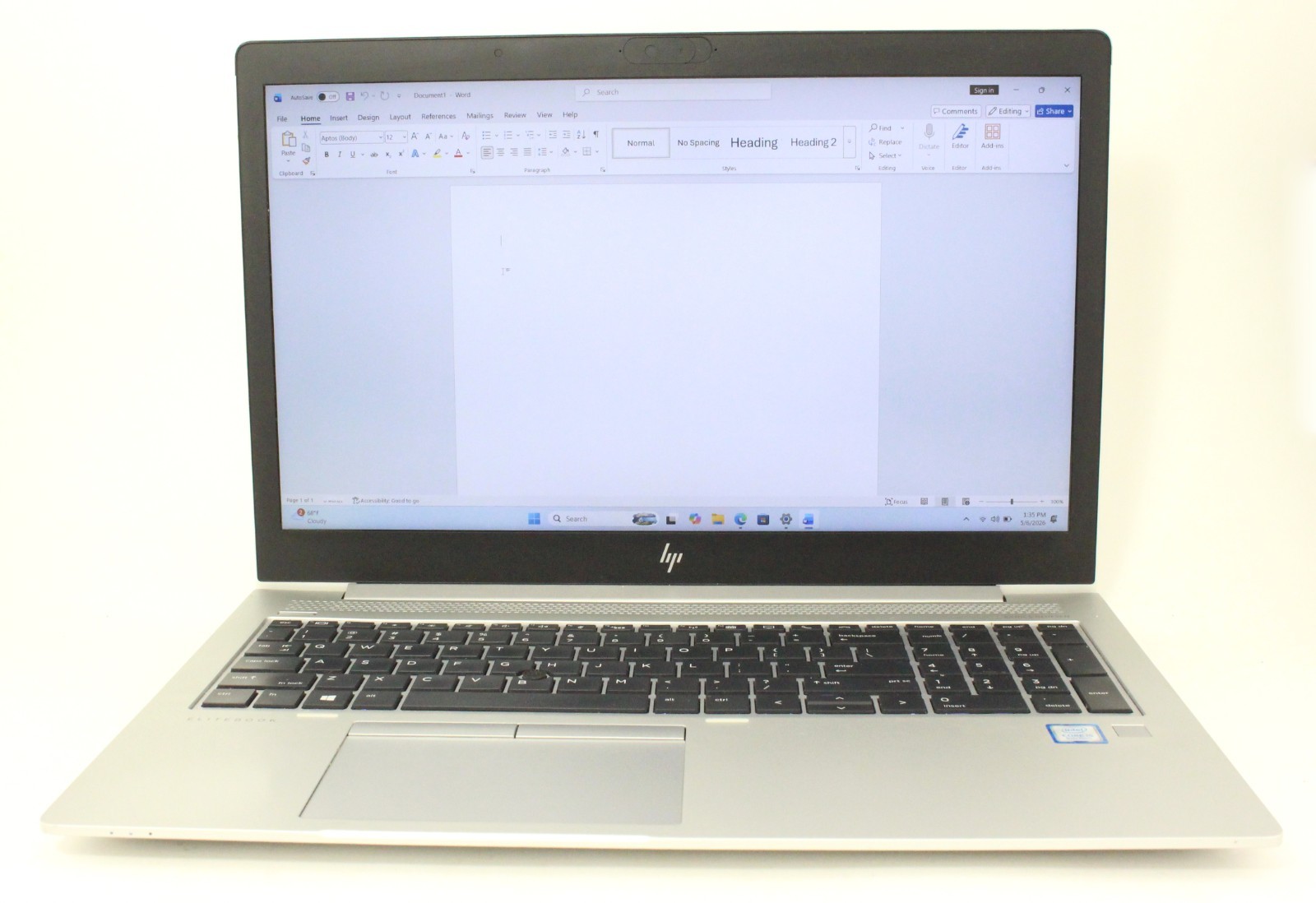 HP Elitebook 850 G6 15.6″ 1.8GHz i5-8265U 256GB SSD 8GB RAM Laptop; 6181309