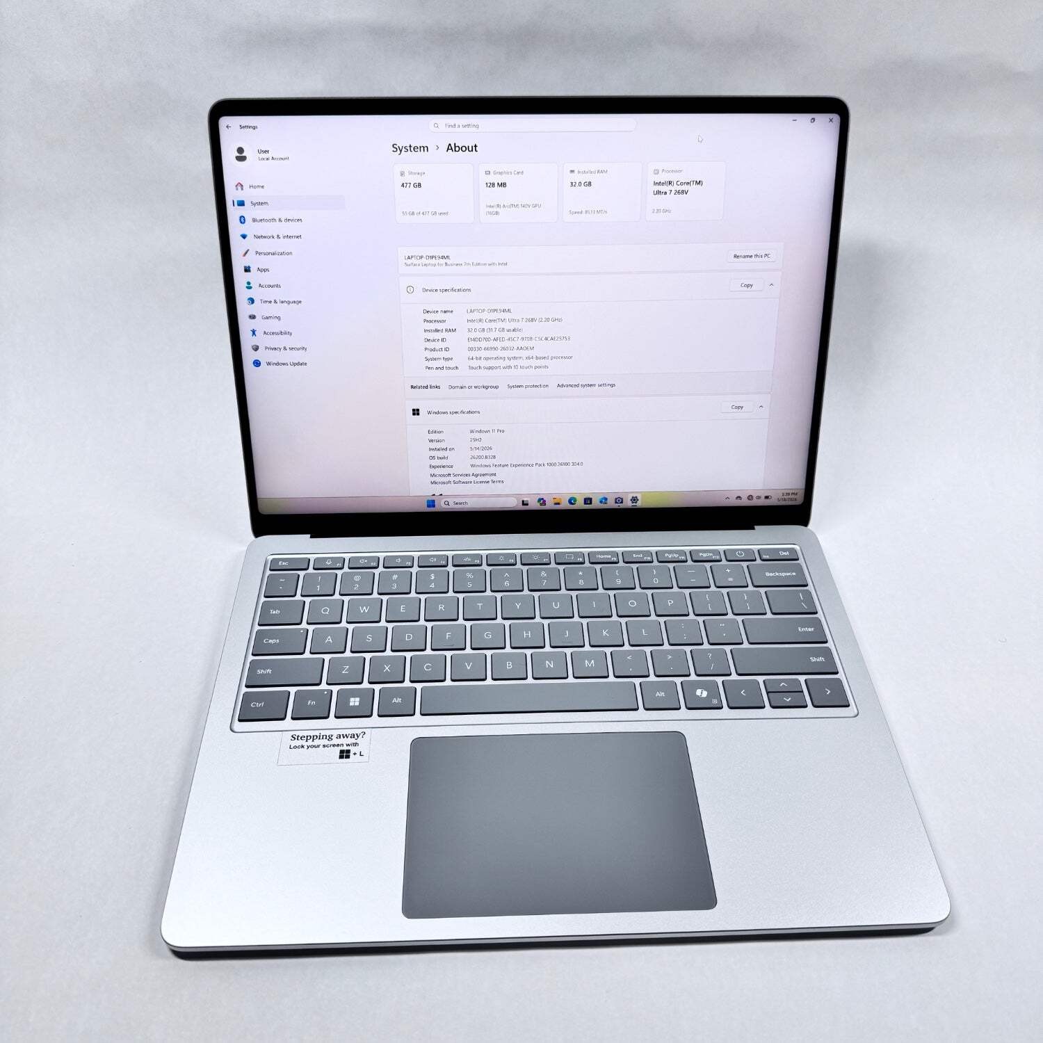 Microsoft Surface Laptop 7 2107 13.8″ Core Ultra 7 2.2GHz 32GB RAM 512GB SSD