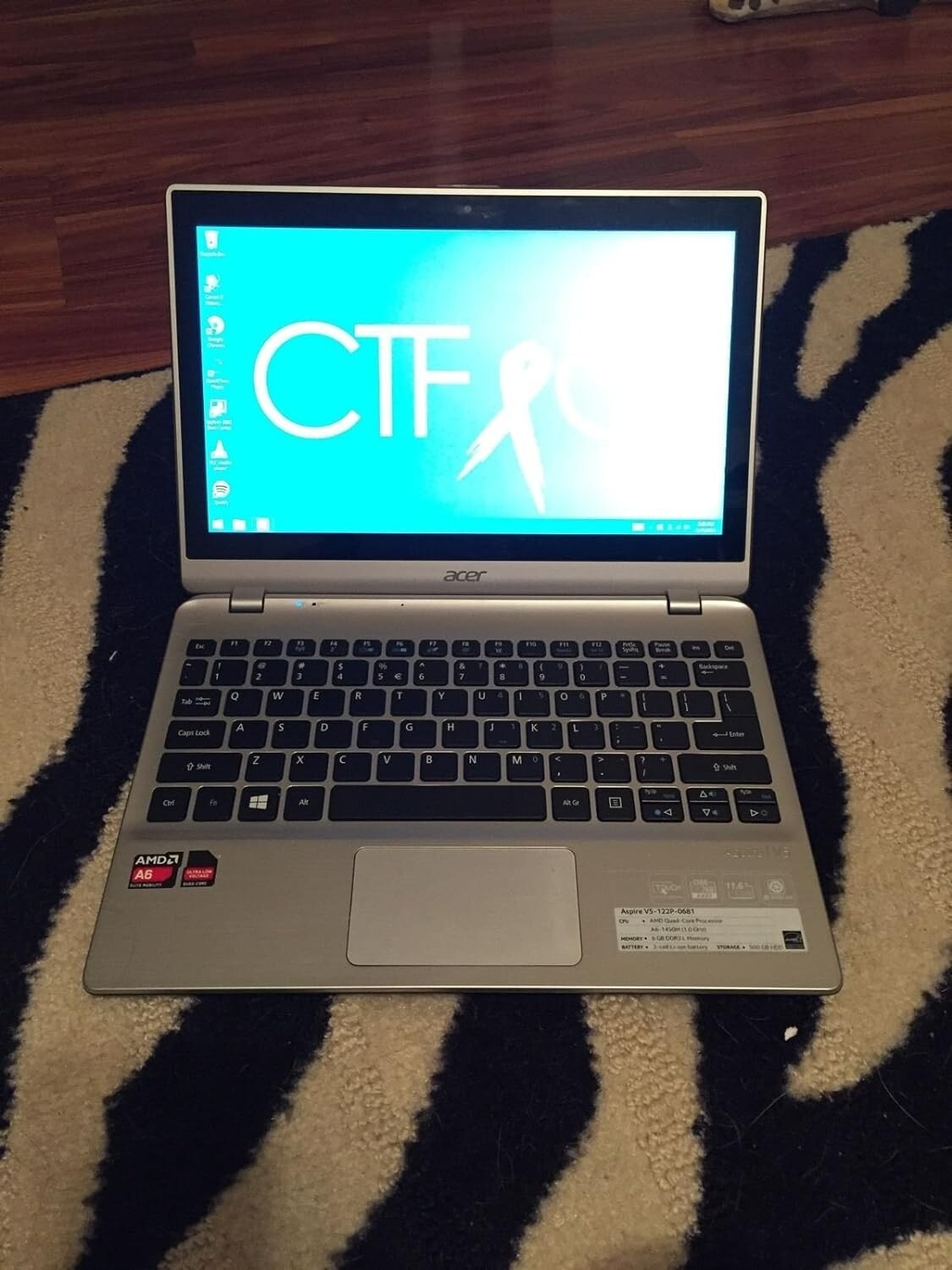 Acer Aspire V5-122P-0681 TOUCH Screen 11.6″ AMD A6-1450 6GB RAM 500GB HDD Win 10