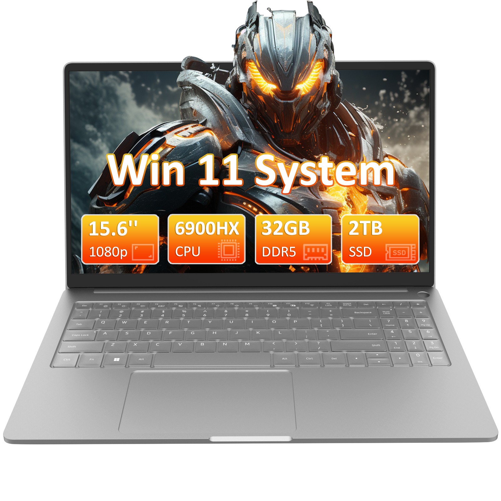 15.6″ 1080P Laptop R9 6900HX 8-Core 16 Thread 32GB RAM 2TB SSD Notebook Dual Fan