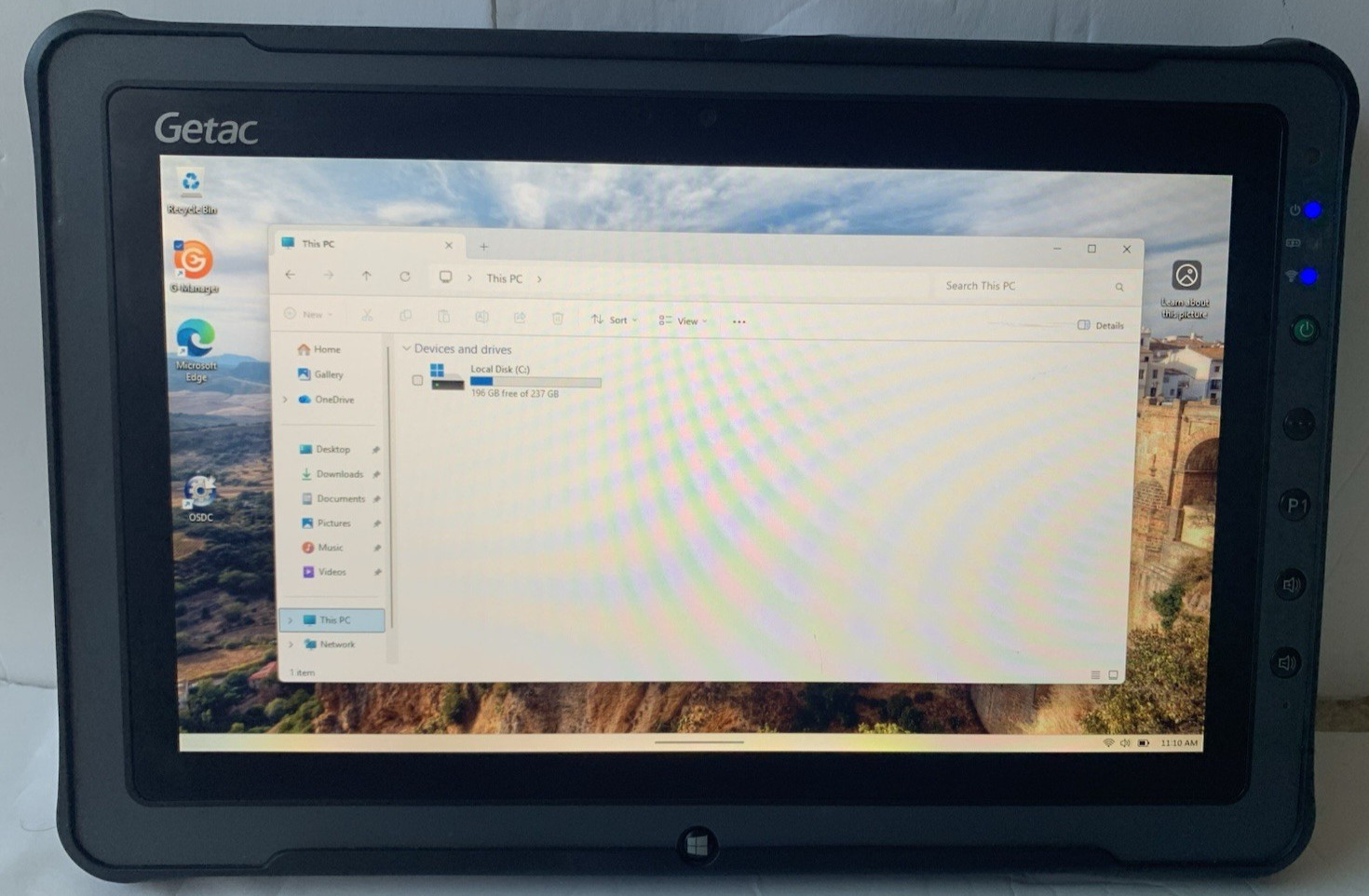 GETAC F110 G5 Tablet 11.6″ i7-8565U 1.80GHZ 16GB RAM 256GB GPS LTE Win 11 Strap