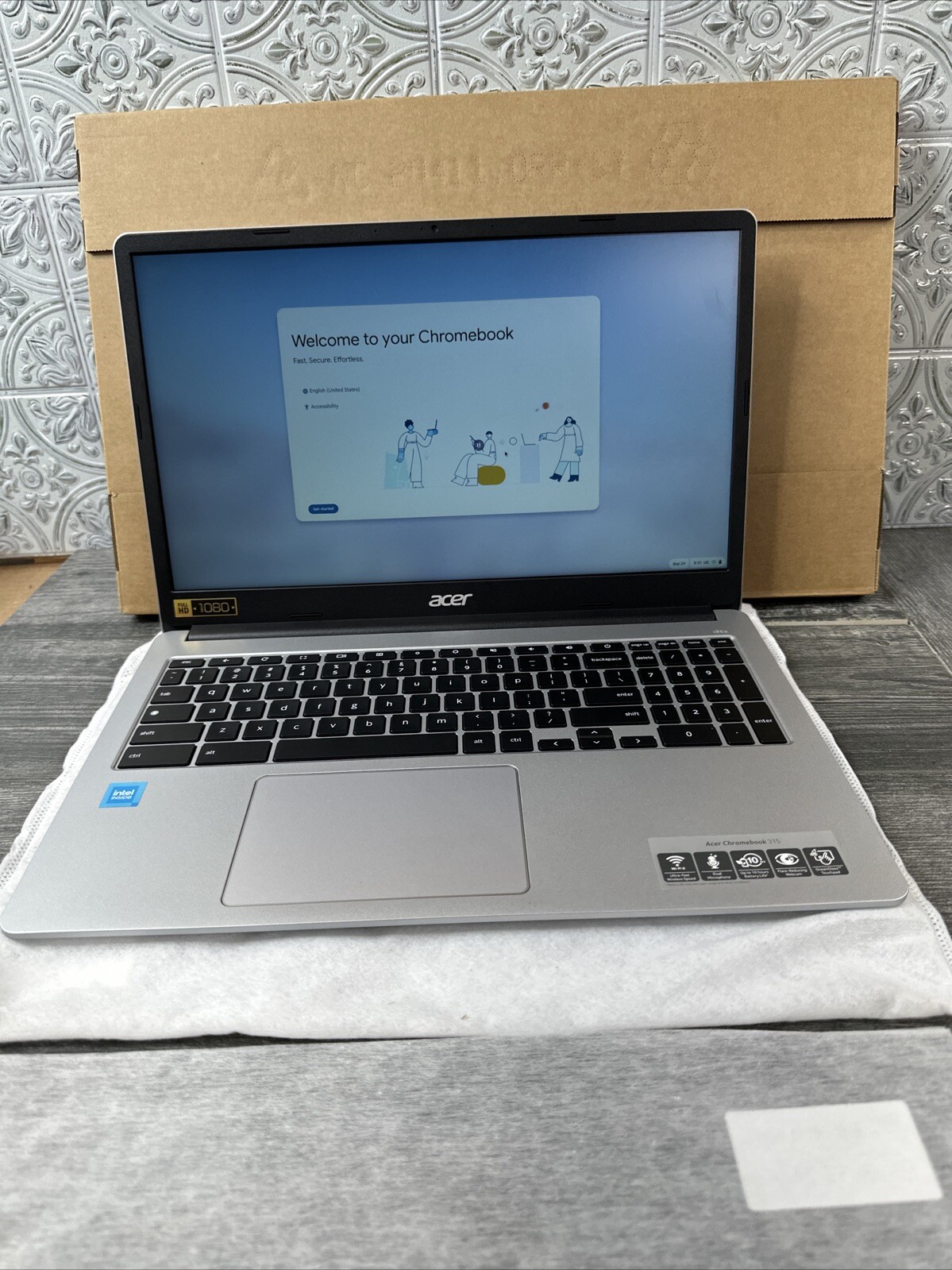 New Acer Chromebook 315 15.6 FHD Dual-Core N4500 4GB 64GB eMMC Chrome OS