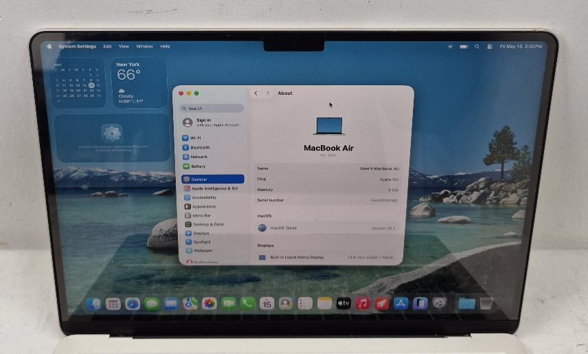Apple A2681 Macbook Air 8GB Ram 256GB SSD M2 13.6″ Laptop w/ Charger – Starlight