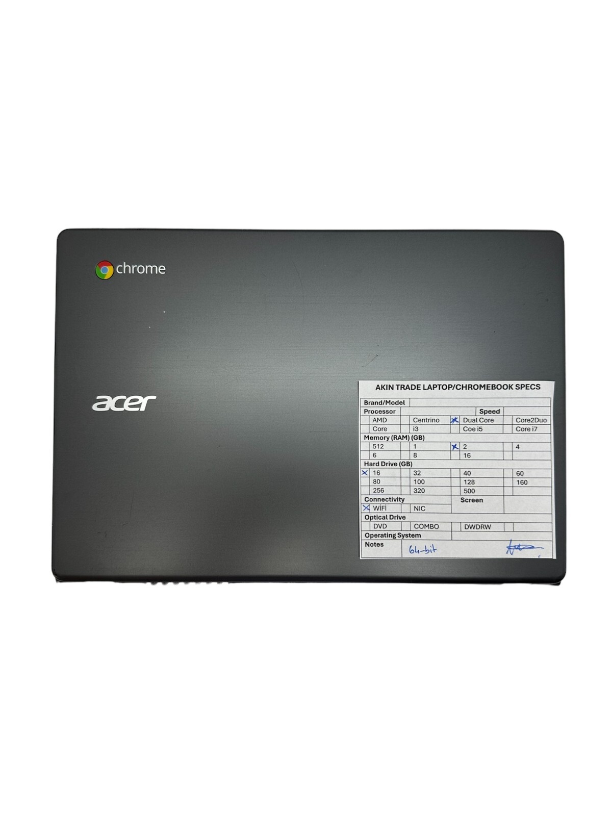 Acer C740-C4PE 11.6″ Chromebook – Intel 3215U – 2GB RAM 1.70GHz
