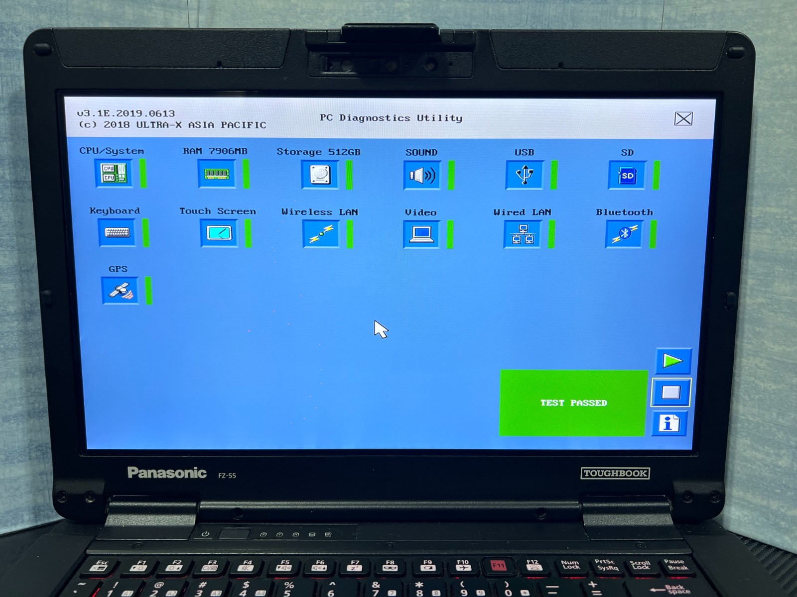 FZ-55C0601VM i5-8365U, 16GB Mem, 512GB SSD OPAL,HDMI, GPS,Touch, Win11 Pro 25H2
