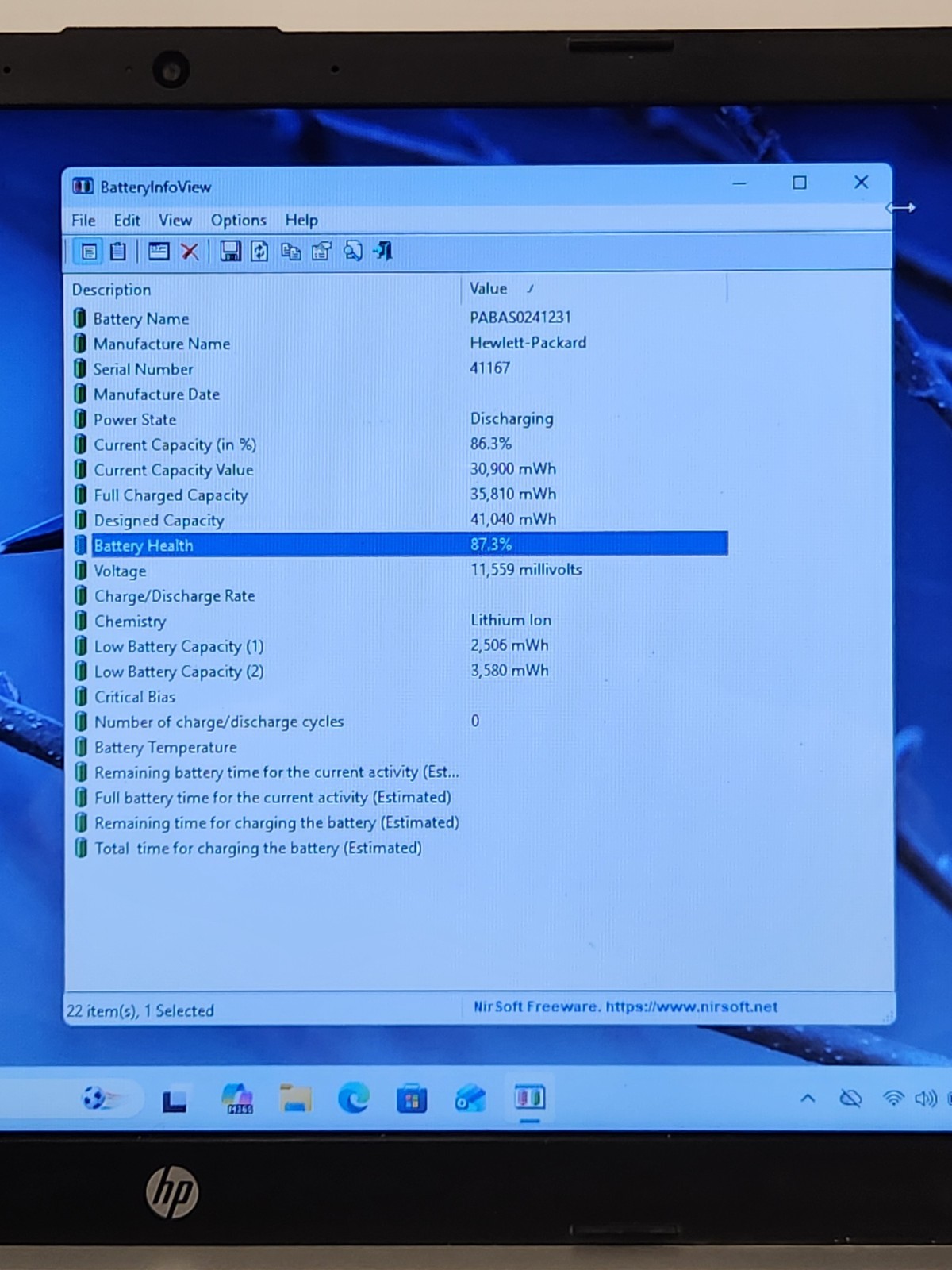 HP Laptop 15-dw3015cl Intel Core i5-1135G7 2.40Ghz 8GB RAM 256GB SSD W11P