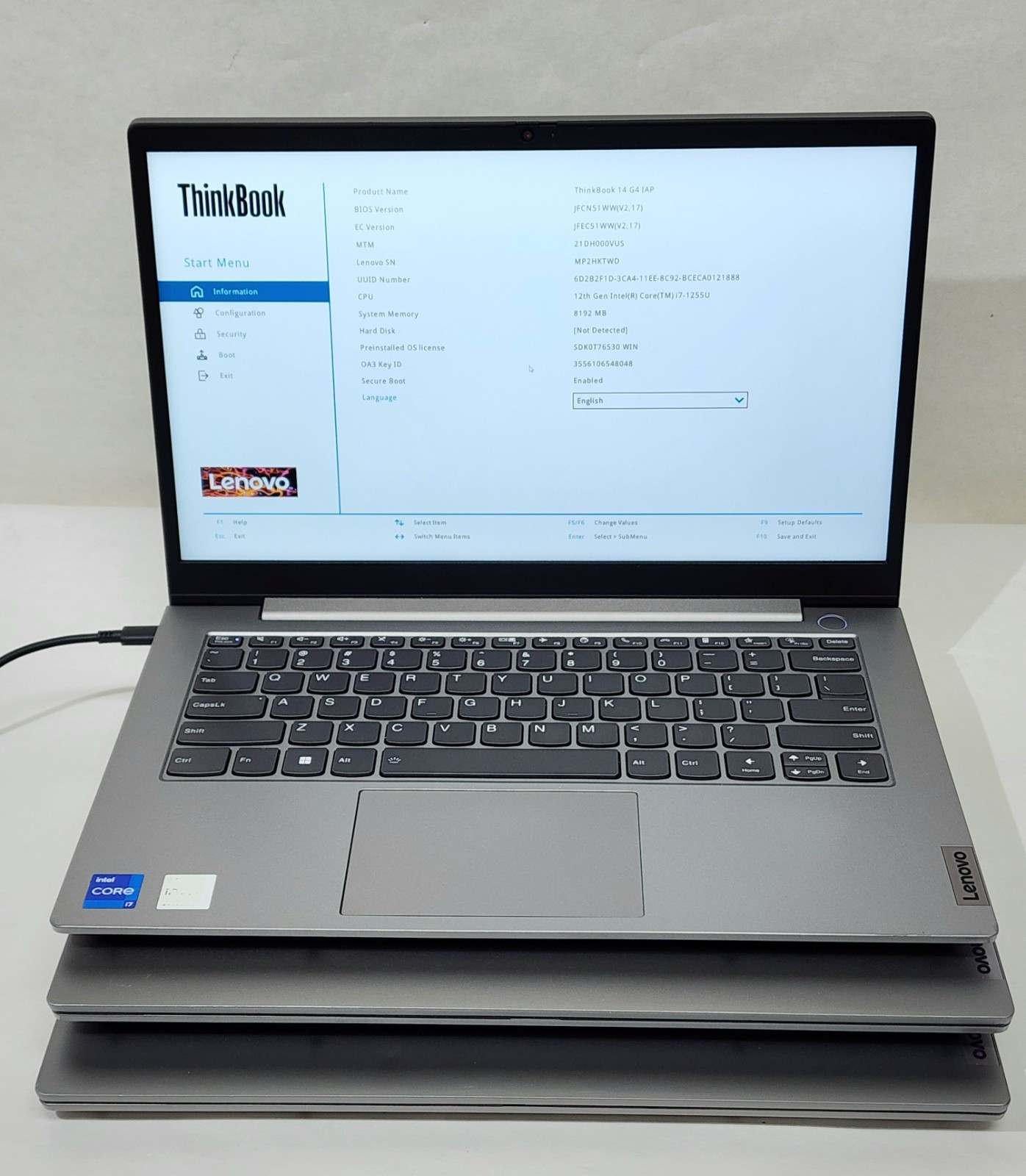 Lot of 3 Lenovo ThinkBook 14 G4 IAP i7-1255U/8GB RAM(NO SSD,AC)