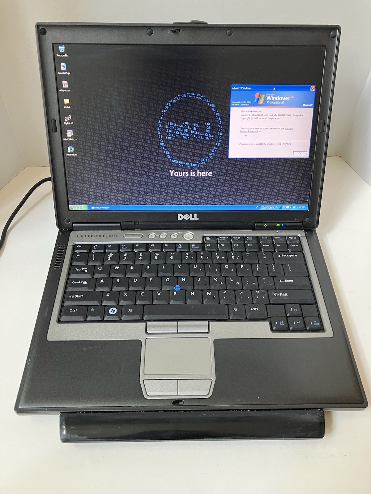 Dell Latitude D630: XP Pro, T7500, 120 GB HDD, 3 GB RAM, WXGA, Revised GPU!