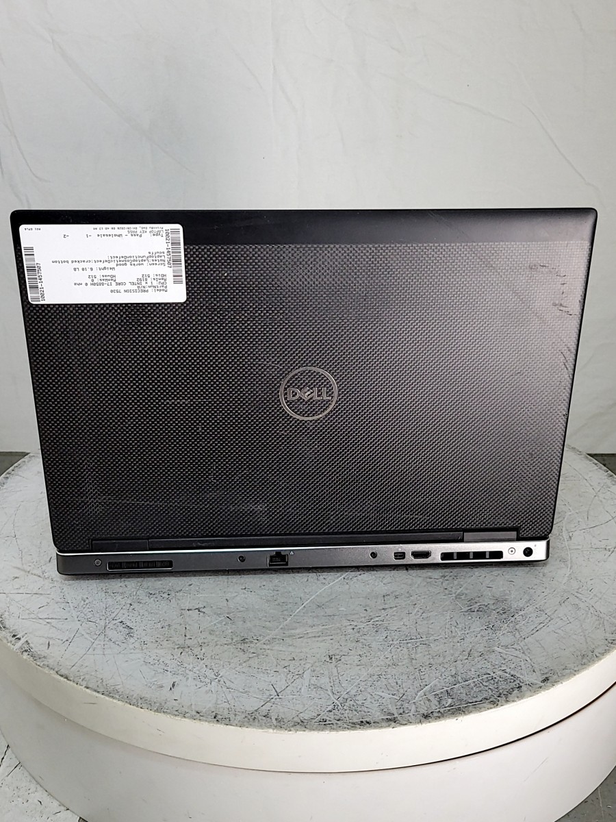 DELL PRECISION 7530 P74F 15.6″ Laptop Core I7-8850H 8GB 512GB SEE NOTES