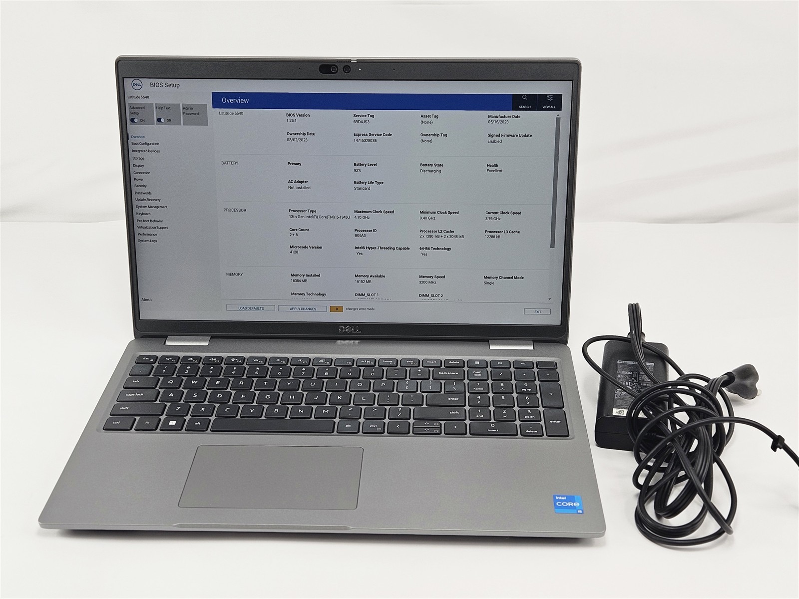 Dell Latitude 5540 i5-1345U 1.6GHz 256GB SSD 16GB 15.6″ Fingerprint Reader